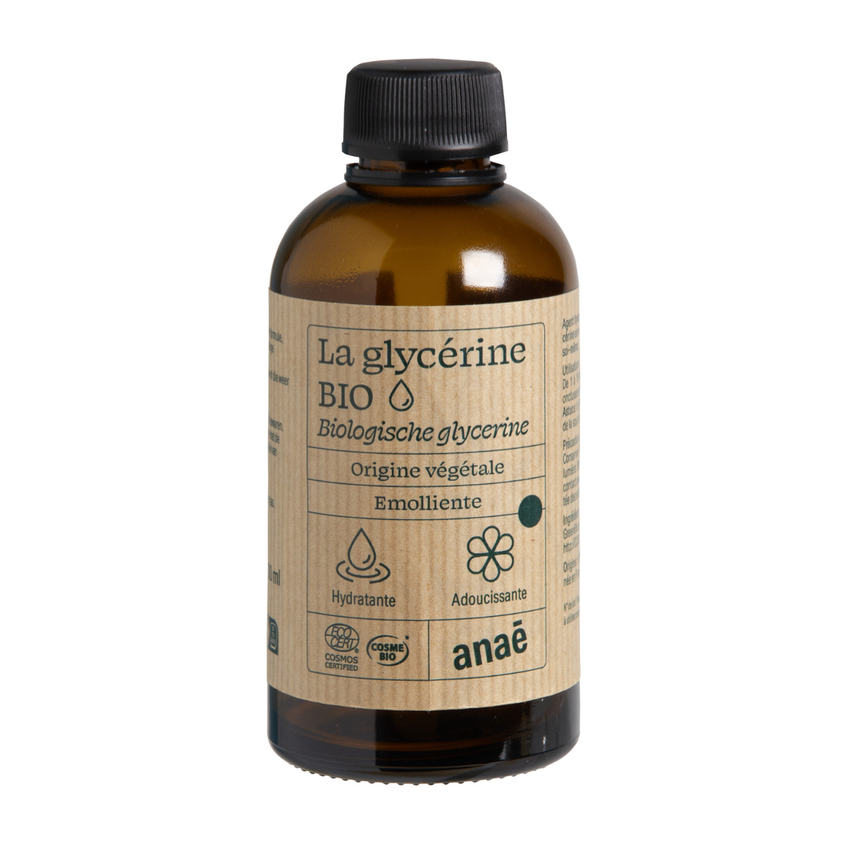 3760138840745_Rostlinnyglycerin_Ecodis Anaé by Ecodis Rostlinný glycerin BIO (200 ml) - hydratuje a zjemňuje pokožku