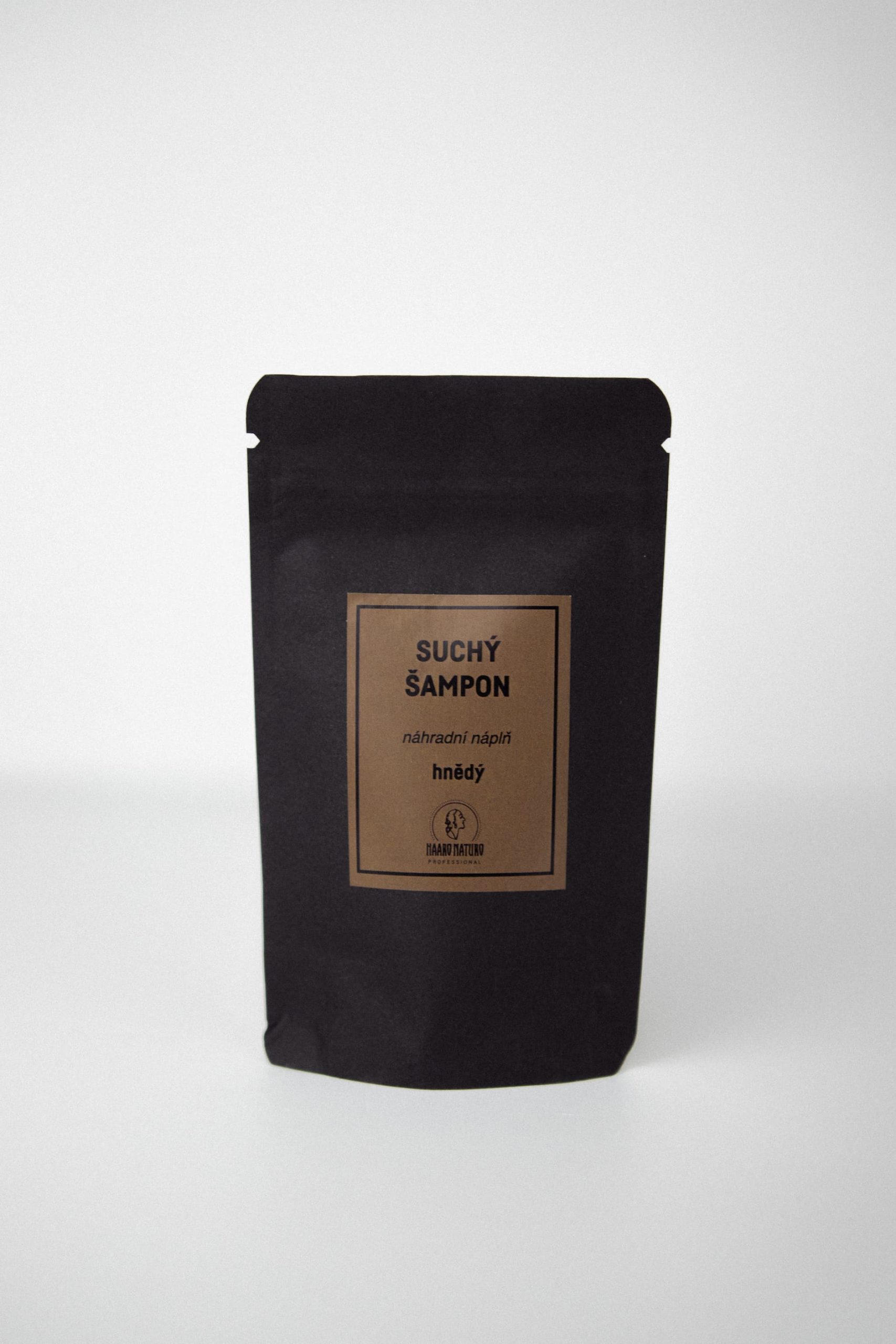 Haaro_suchysampon_hnedy_obal_1 Haaro Naturo Suchý šampon HNĚDÝ - náhradní náplň (50 g) - pro světle až středně hnědé vlasy