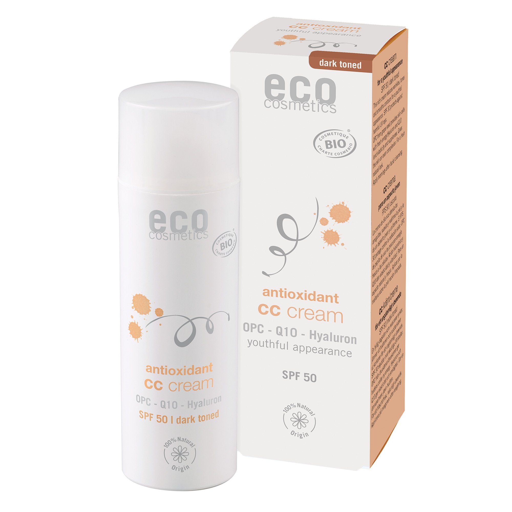a28e853da45081af8324393c84b6afa9-ECO-CC-CREAM-50-DARK-PKSP-2019-WEB Eco Cosmetics CC krém SPF 30 BIO - dark (50 ml) - komplexní péče pro vaši pleť
