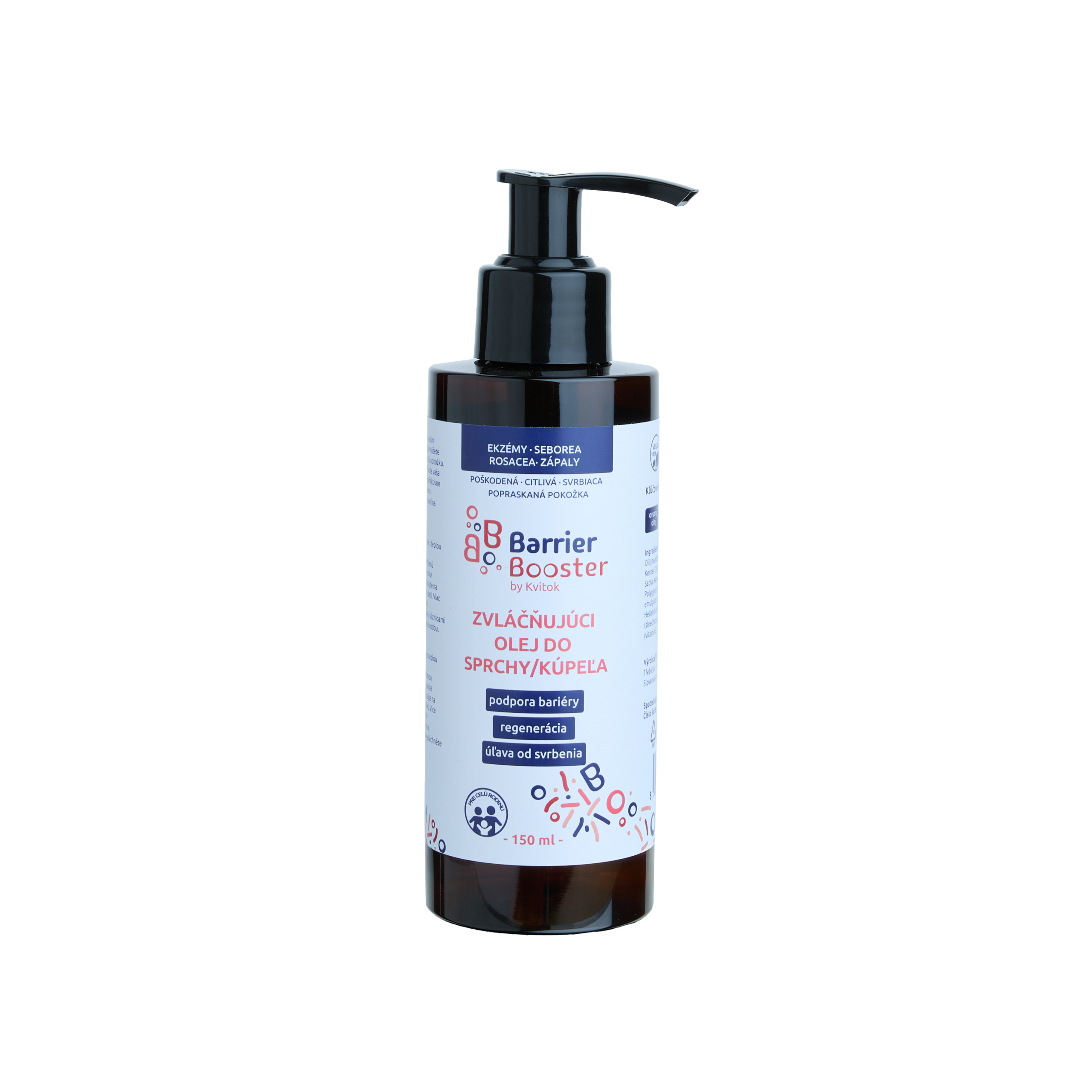 bb_20olej_20do_20ku_CC_81pel_CC_8Ca Kvitok Barrier Booster Zvláčňující olej do sprchy a koupele (150 ml) - pro hedvábně jemnou pokožku