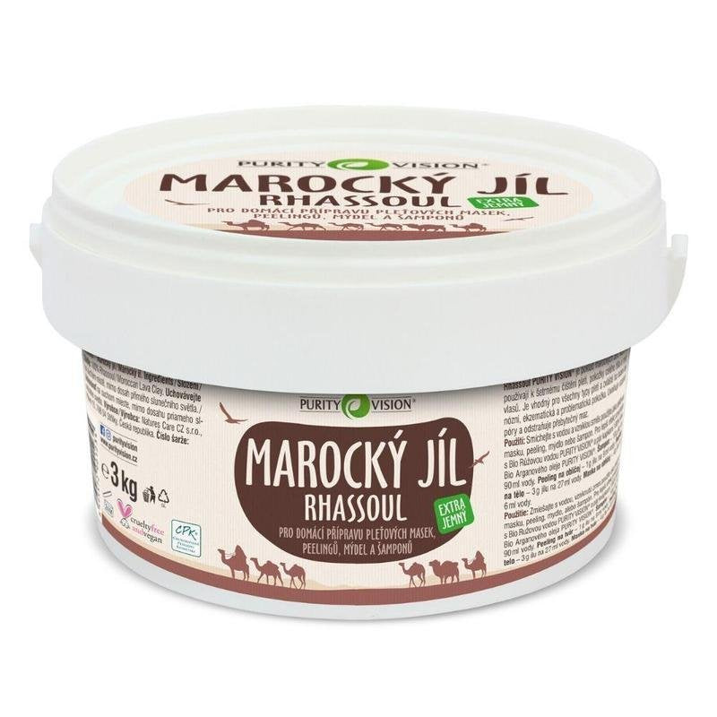 c4e7caa6a0f6e860f72682217c466339-purity-vision-rhassoul-marocky-jil-3kg Purity Vision Rhassoul - marocký jíl - 3 kg - šampon, peeling nebo maska