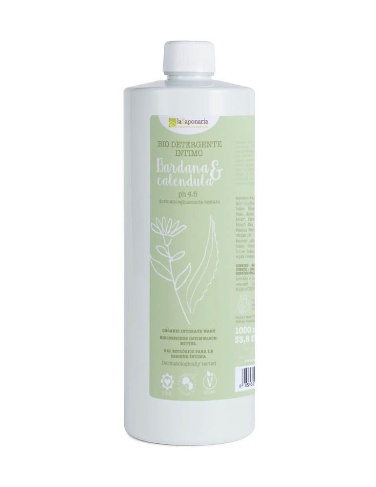 d1ddc62bcb62c116f47009a487bff4b8-detergente-intimo-bardana-e-calendula laSaponaria Intimní gel BIO - 1 l - udržuje přirozené ph 4.5