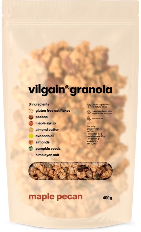 20b2802f-b2ba-4f88-87e7-dcf16f7bf499-2 Vilgain Granola – javorový sirup a pekany 400 g
