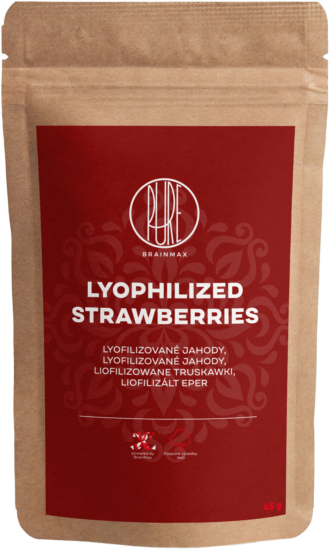 33771-1_8594190023809-lyo-jahody BrainMax Pure Lyophilized Strawberries, Lyofilizované jahody, 45 g