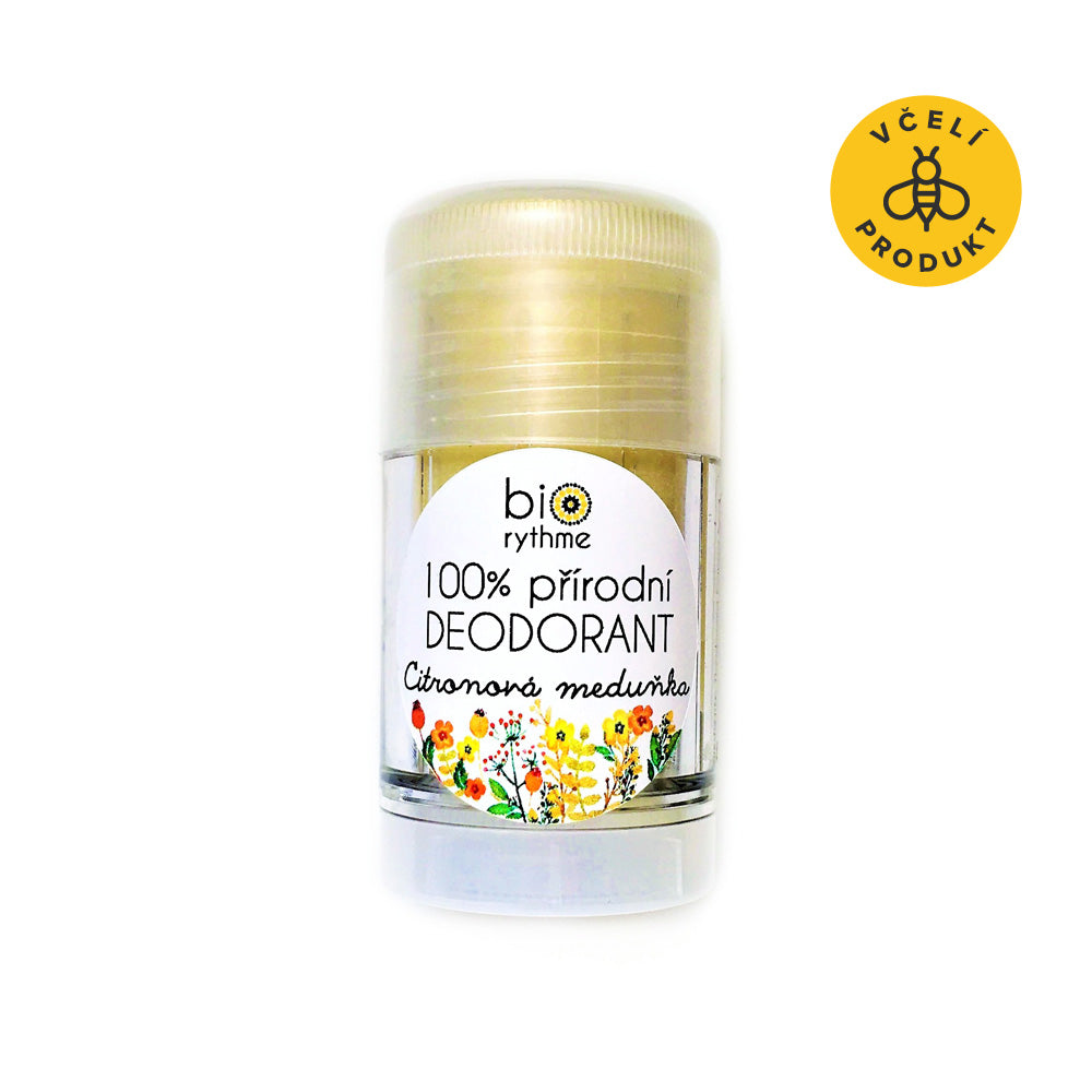 Biorythme30gdeoCitronovamedunkabile_1__ikonka Biorythme Tuhý deodorant Citronová meduňka - 30 g - svěží bylinno-citrusová vůně