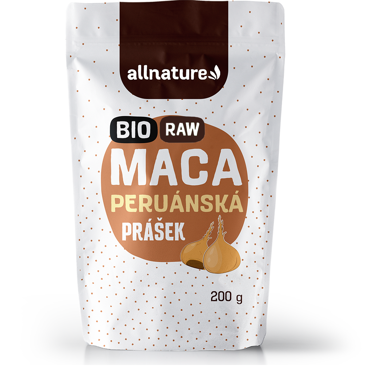 allnature-maca-prasek-bio-raw-200-g Allnature Maca prášek RAW BIO (200 g) - podpora vitality a duševní rovnováhy