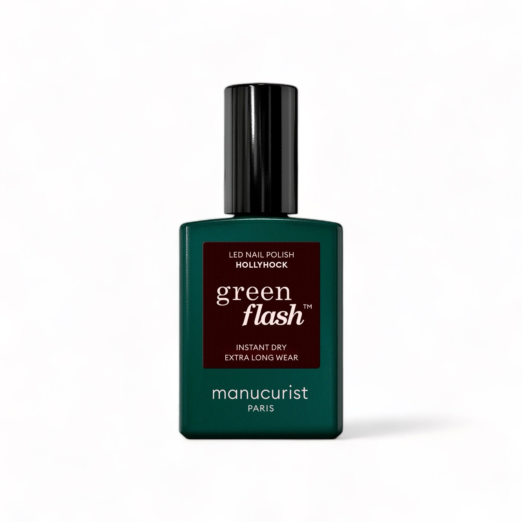 IMG-3417 Manucurist Green Flash LED gel lak na nehty - HollyHock (15 ml) - tmavá bordó barva