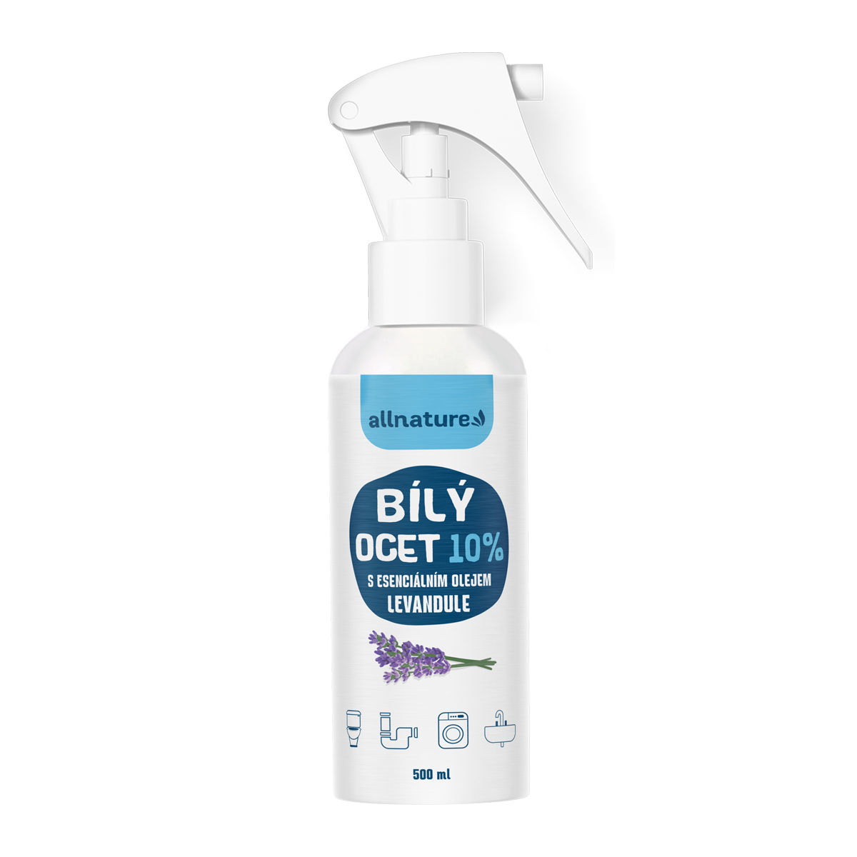 allnature-bily-ocet-sprej-10-levandule-500-ml Allnature Bílý ocet sprej 10% s vůní levandule (500 ml) - univerzální přírodní čistič