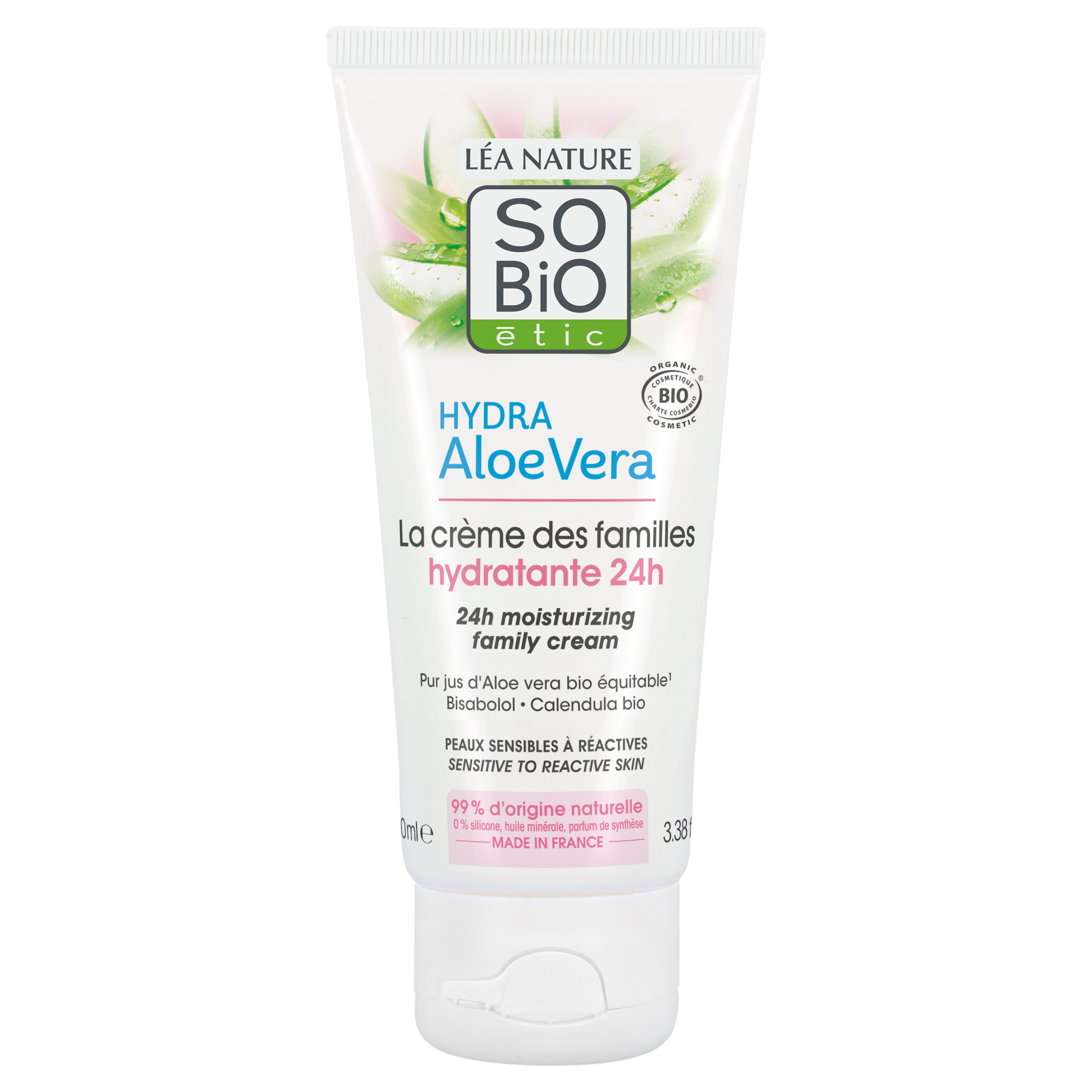 1338730_CREME_20FAMILLE_20_FACE SO’BiO étic Krém hydratační hypoalergenní s Aloe vera pro celou rodinu BIO (100 ml) - hydratuje, zklidňuje a regeneruje