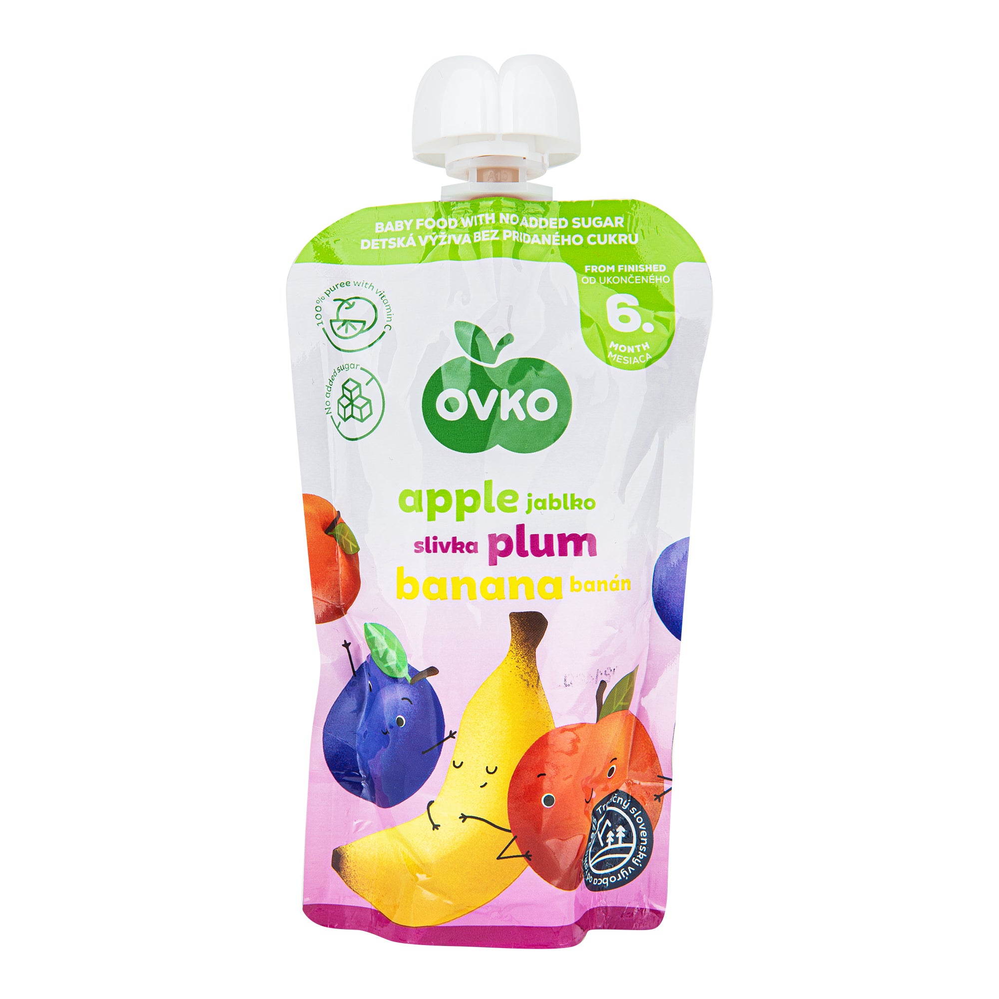 332033_Prikrm_jablko_svestka_banan_120_g_OVKO-1 Příkrm jablko, švestka, banán - kapsička 120 g OVKO
