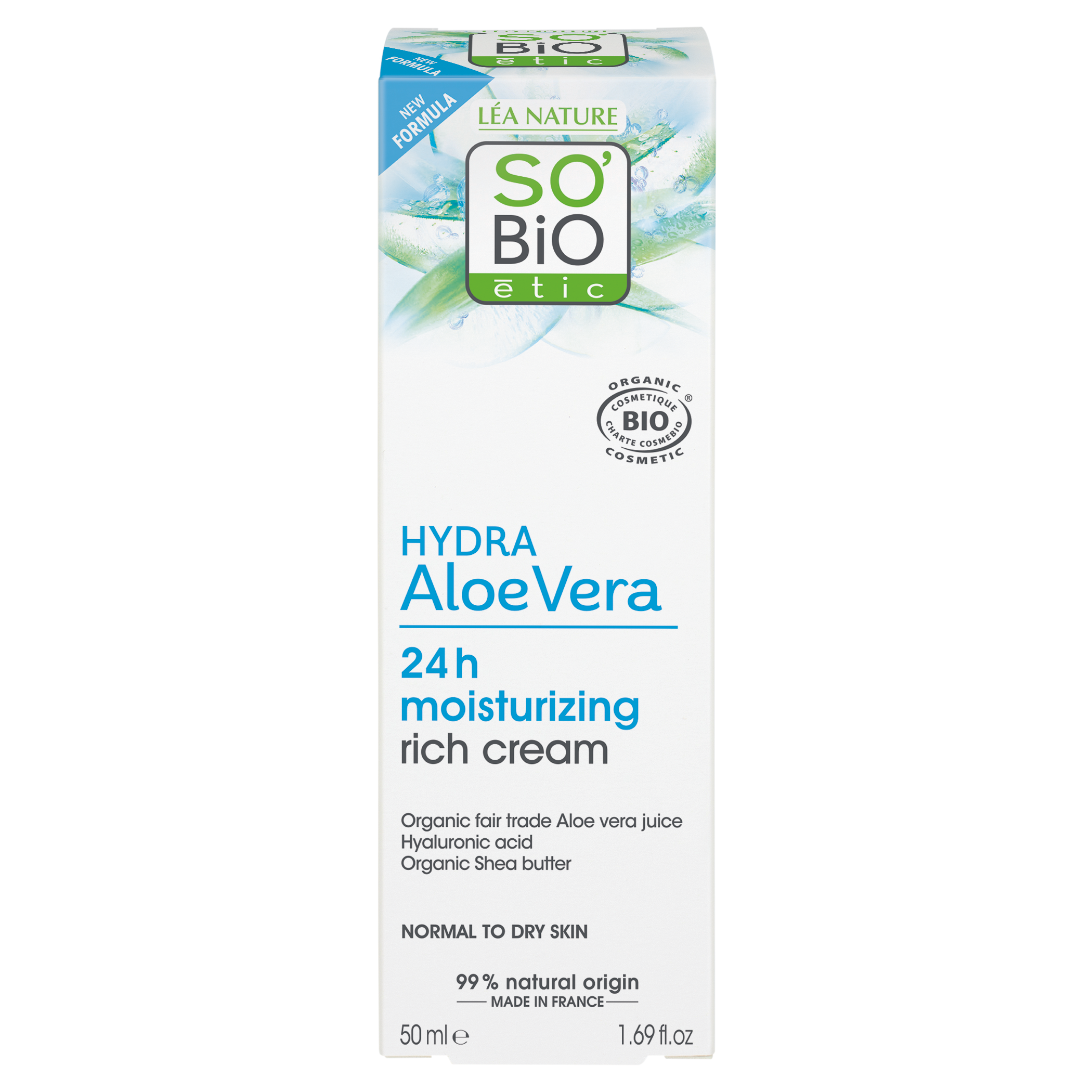 3517360004854SB_20CR_20JOUR_20HYD_20ALOE_20BIO_2050ML7ANGLE_CENTREHYDRA_20ALOE_20VERA SO’BiO étic Krém bohatě hydratující denní s Aloe vera BIO (50 ml) - s kyselinou hyaluronovou