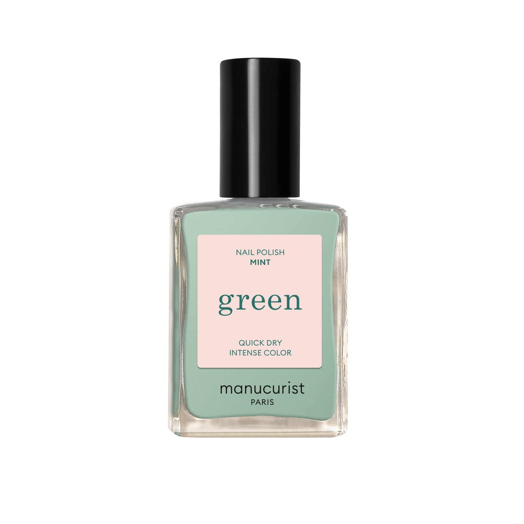 3662263310691 Manucurist Green schnoucí lak na nehty - Mint (15 ml) - jemná pastelově zelená barva