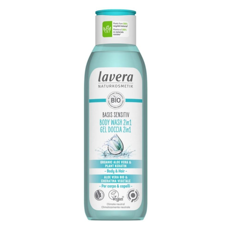 4021457648511 Lavera Basis Sensitive Sprchový gel na tělo a vlasy 2v1 - 250 ml - i pro citlivou pokožku