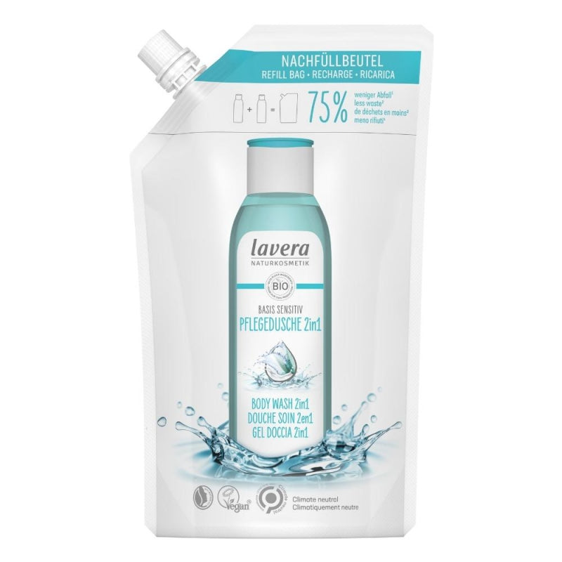 4021457649761 Lavera Basis Sensitive Sprchový gel na tělo a vlasy 2v1 - 500 ml (refill) - i pro citlivou pokožku
