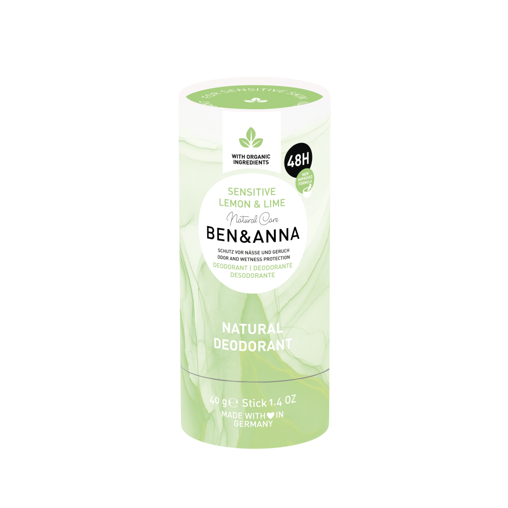 4260491222930_1 Ben & Anna Tuhý deodorant Sensitive (40 g) - Citrón a limetka - bez obsahu jedlé sody