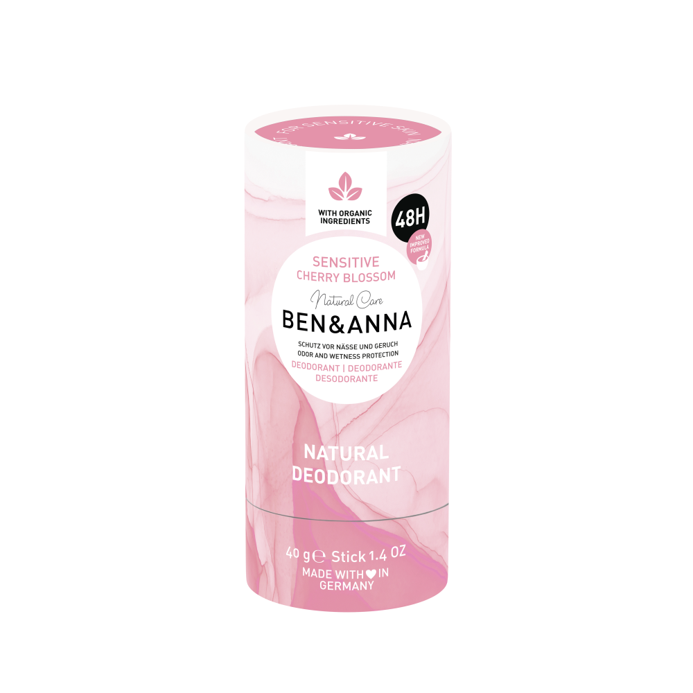 4260491222954_1 Ben & Anna Tuhý deodorant Sensitive (40 g) - Třešňový květ - bez obsahu jedlé sody
