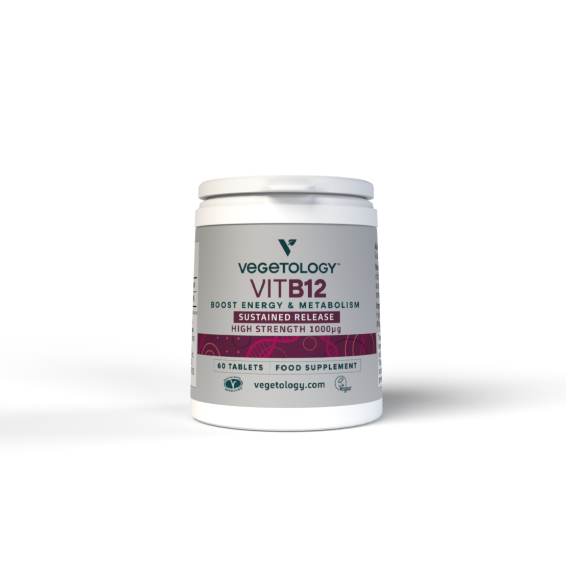 481a16ace0b8797ff8379e058c57eff4-Vegetology-B12-new-foto Vegetology Vitamin B12 1000 IU kyanokobalamin (60 tablet) - s postupným uvolňováním