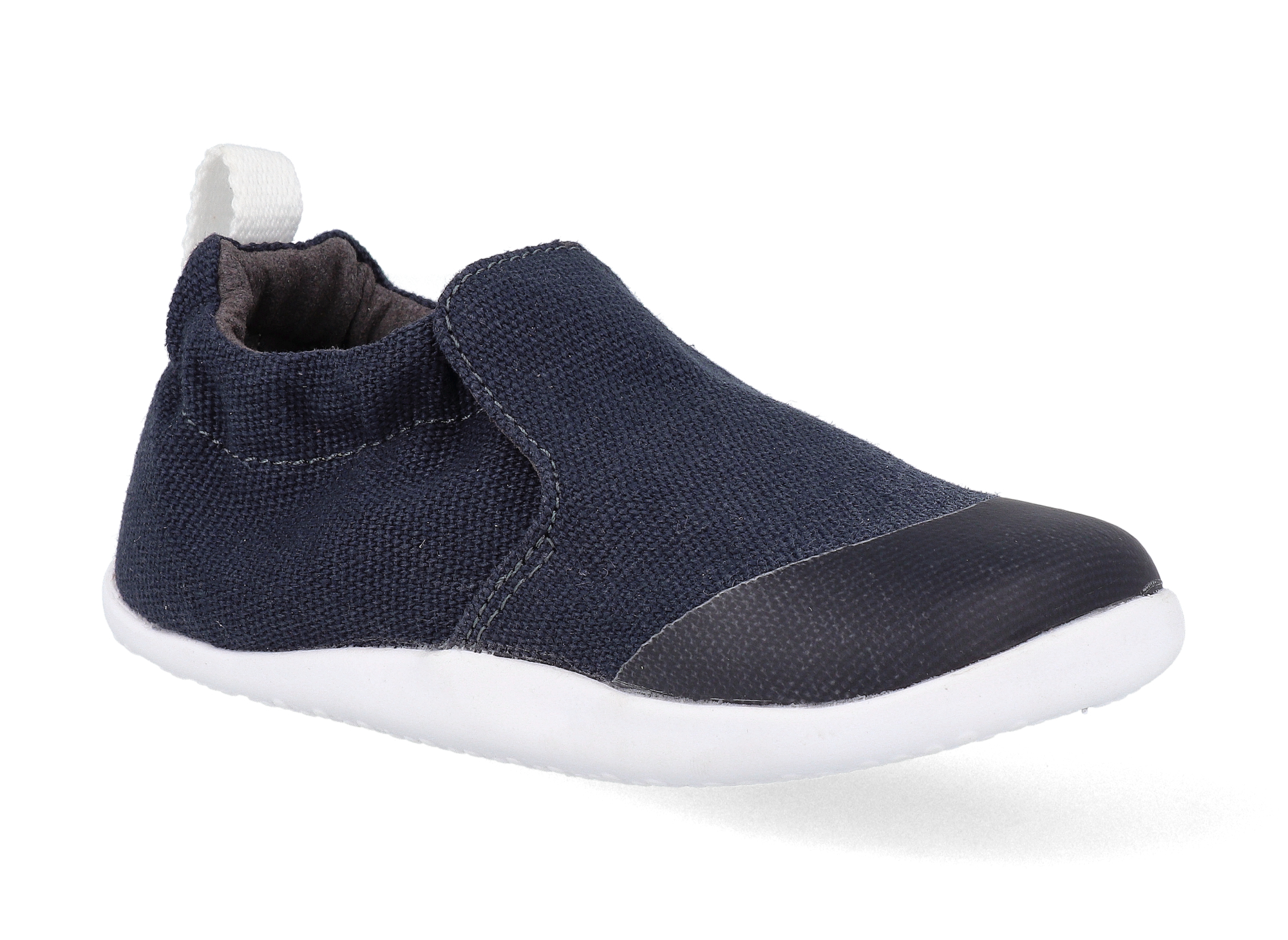 48201_501904-barefoot-capacky-bobux-scamp-organic-navy-1 Barefoot dětské capáčky Bobux - Scamp Organic Navy modré Velikost: 21, Délka boty: 134, Šířka boty: 61