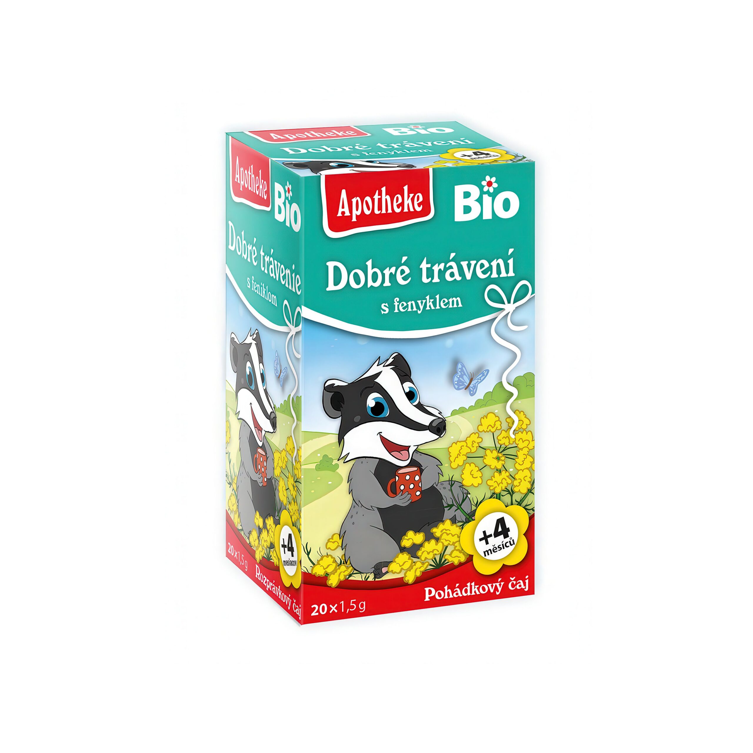 510483_Caj_detsky_Na_dobre_traveni_30_g_BIO_MEDIATE-1 Apotheke Bylinný čaj dětský Na dobré trávení BIO - nálevové sáčky (20 x 1,5 g)