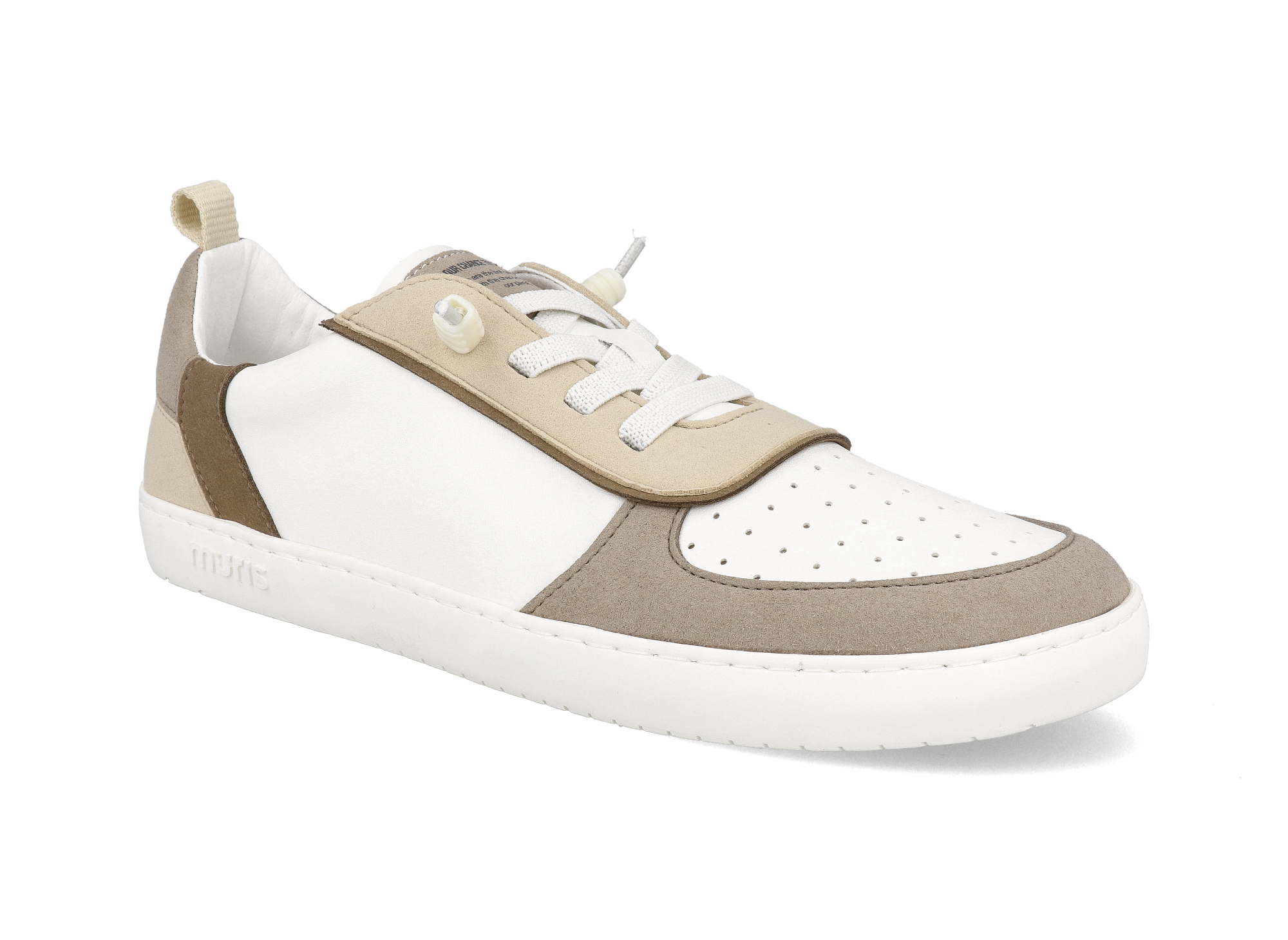 57512_nuuk-tau-barefoot-tenisky-muris-nuuk-taupe-1 Barefoot dámské tenisky Muris - Nuuk taupe bílé/béžové Velikost: 36, Délka boty: 232, Šířka boty: 84