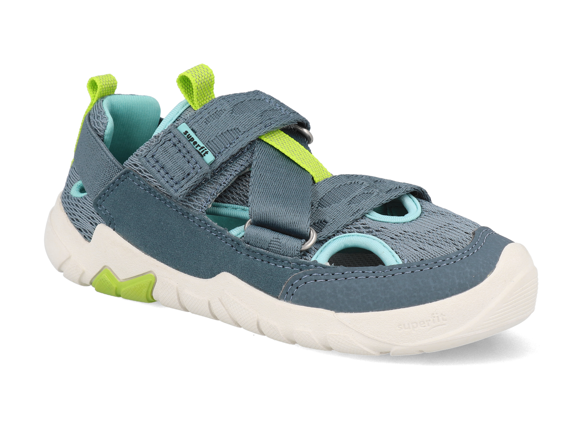 57944_1-006029-8000-barefoot-detske-sandaly-superfit-trace-blue-1 Barefoot dětské sandály Superfit - Trace Blue modré Velikost: 31, Délka boty: 203, Šířka boty: 73