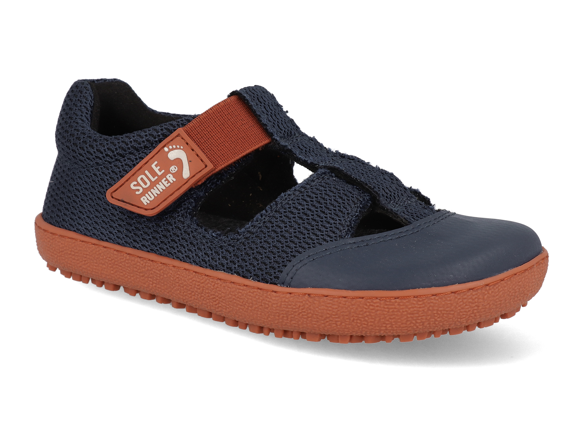 58097-1_259251-barefoot-sandaly-sole-runner-mab-vegan-blue-orange-1 Barefoot dětské sandály Sole Runner - Mab Vegan blue/orange tmavě modré/oranžové Velikost: 29, Délka boty: 189, Šířka boty: 78