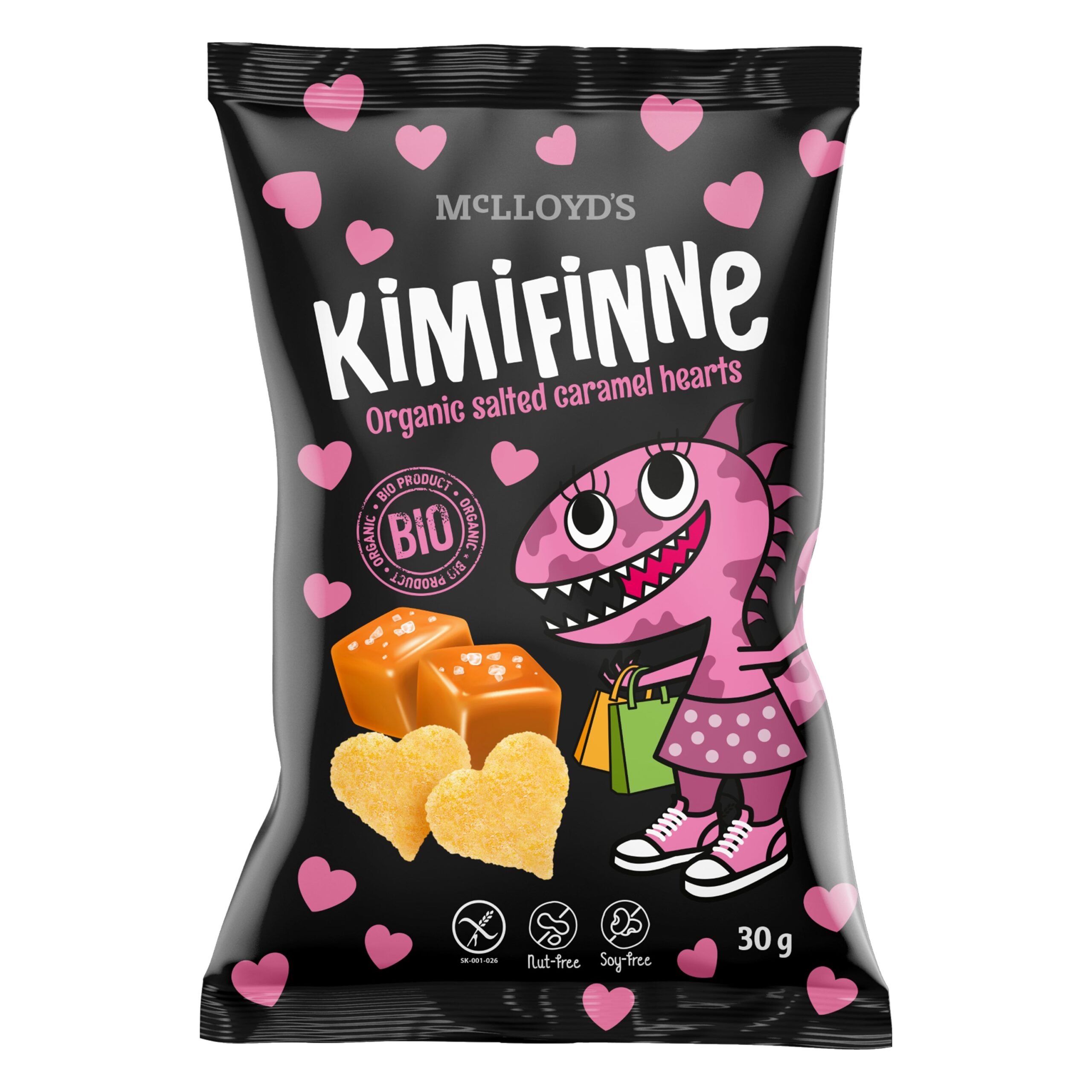 640076_Krupky_Kimifinne_srdicka_se_slanym_karamelem_30_g_BIO_MCLLOYD_S-1 McLLOYD´S Křupky Kimifinne srdíčka se slaným karamelem BIO (30 g)