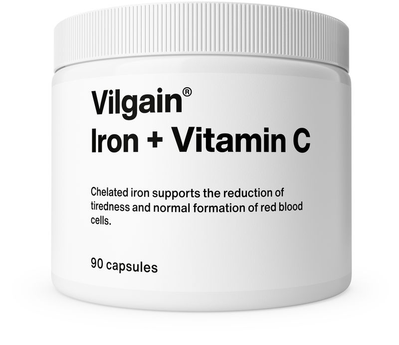 6aabf89b-5682-410b-bc1c-d28ad324696a-2 Vilgain Železo + Vitamin C – 90 kapslí