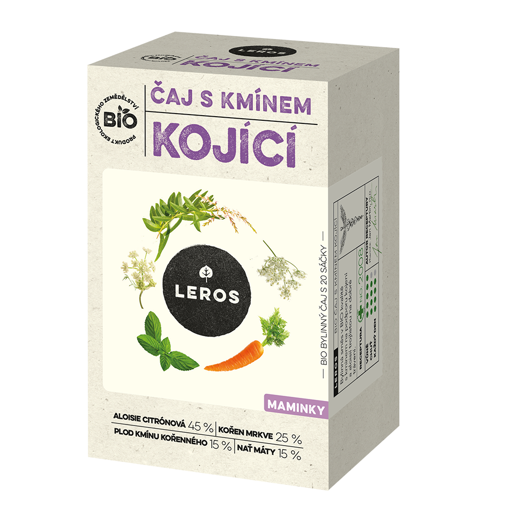 8594740103661_0 LEROS Čaj s kmínem kojící BIO - nálev. sáčky (20 x 1,8 g) - pro podporu kojení a dobrého trávení