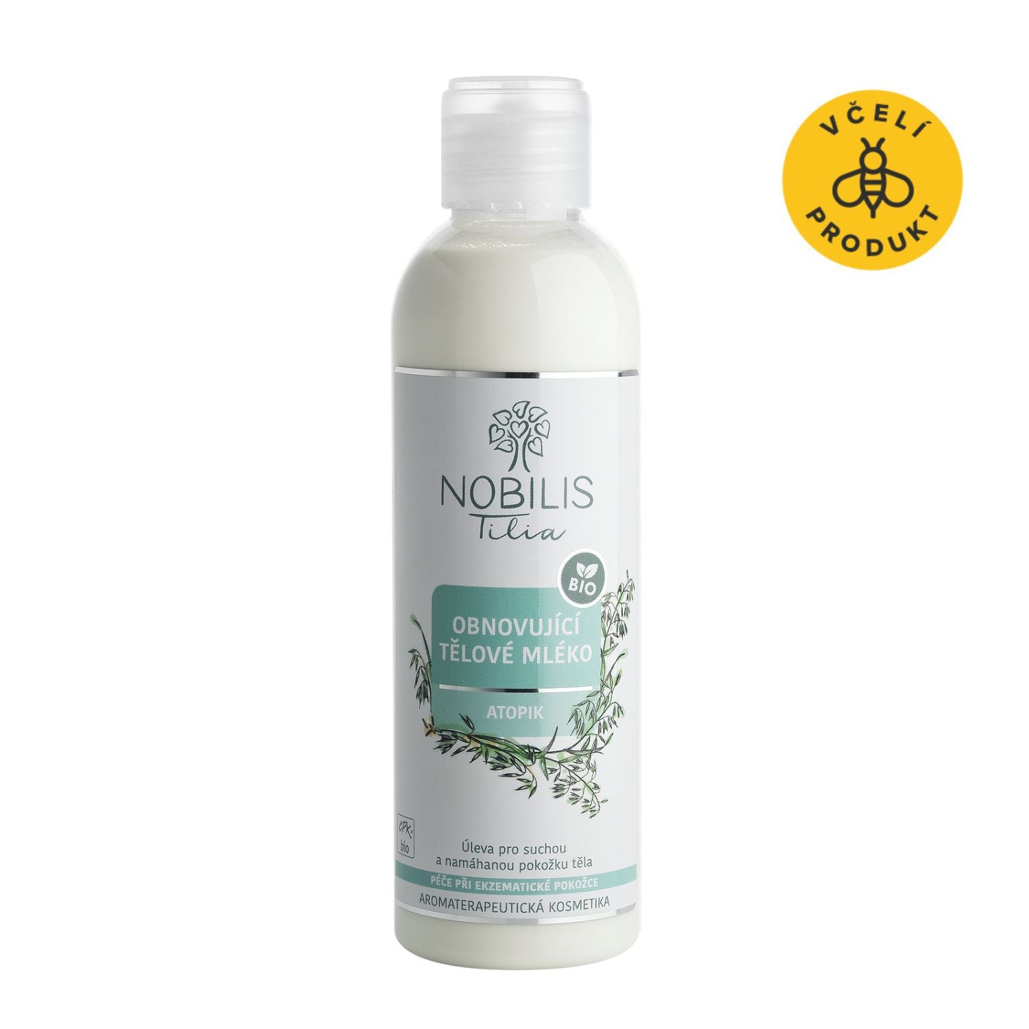 8595100298683_nobilis_atopik_telove_mleko Nobilis Tilia Atopik Obnovující tělové mléko BIO (200 ml) - vhodné pro atopickou pokožku