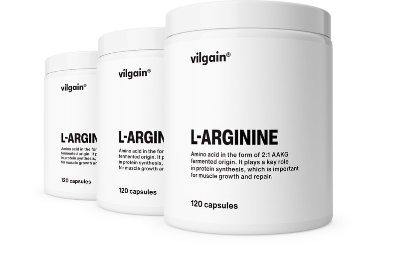 8d07d12d-3113-4755-a628-d9fe1a086a04 Vilgain L-Arginin – 3× 120 kapslí
