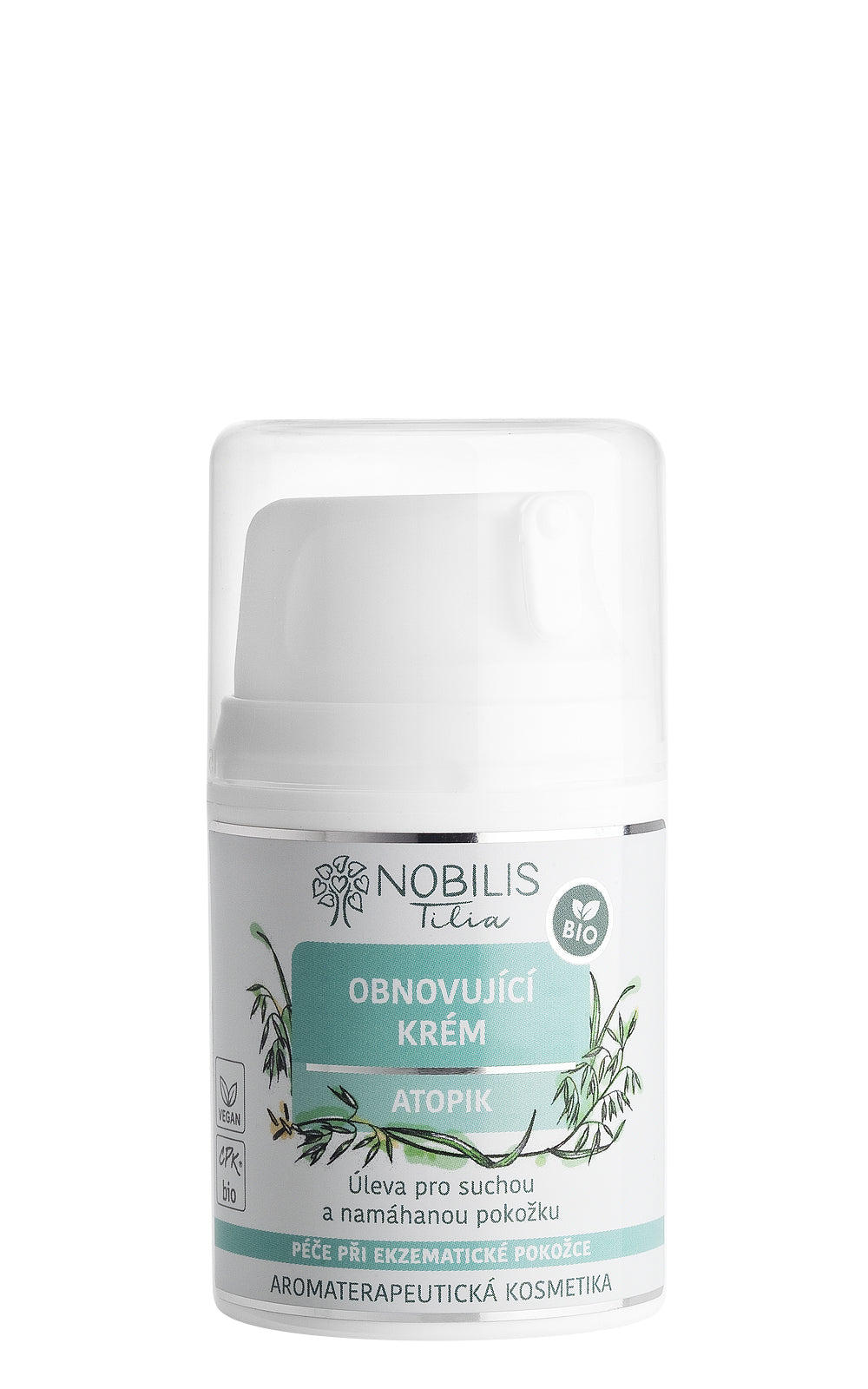 N0135E_Obnovujici-krem-Atopik-50-ml_8595100298614 Nobilis Tilia Atopik Obnovující krém BIO (50 ml) - vhodný pro atopickou pokožku