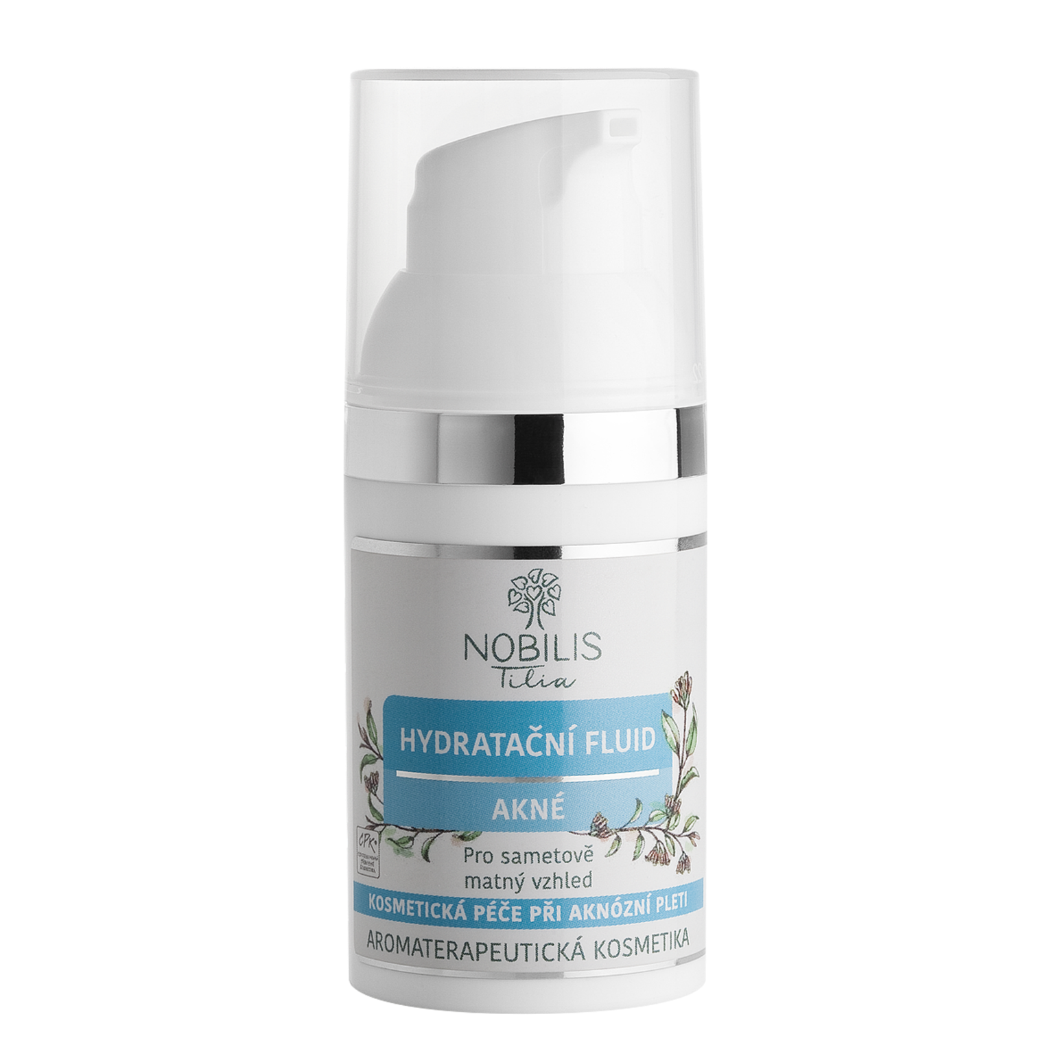 N0151D_HydratacnifluidAkne30ml_8596654001705 Nobilis Tilia Hydratační pleťový fluid Akné (30 ml) - lehká emulze na problematickou pleť