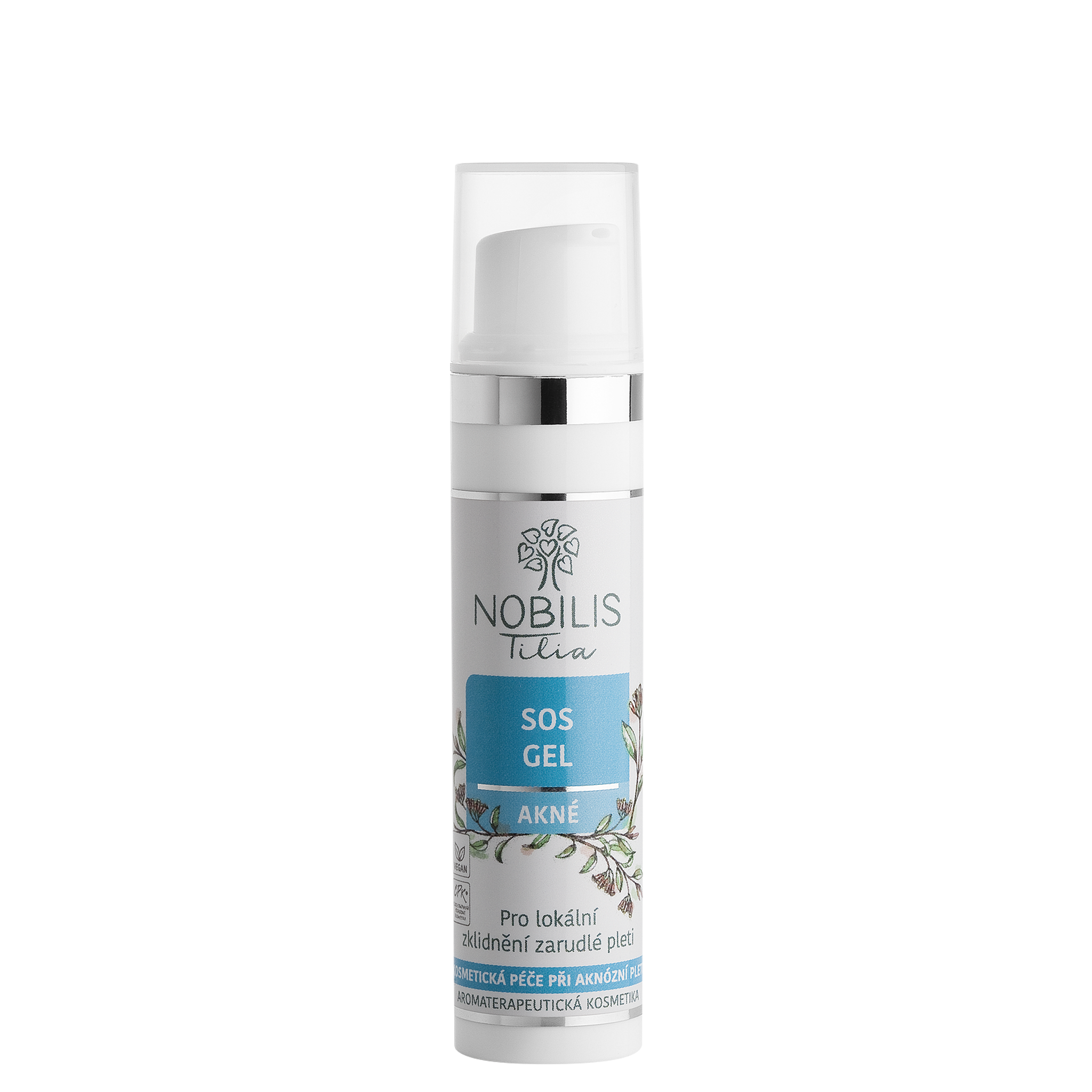 N0152G_SOSgelAkne15ml_8596654001729 Nobilis Tilia SOS gel Akné (15 ml) - první pomoc na pupínky