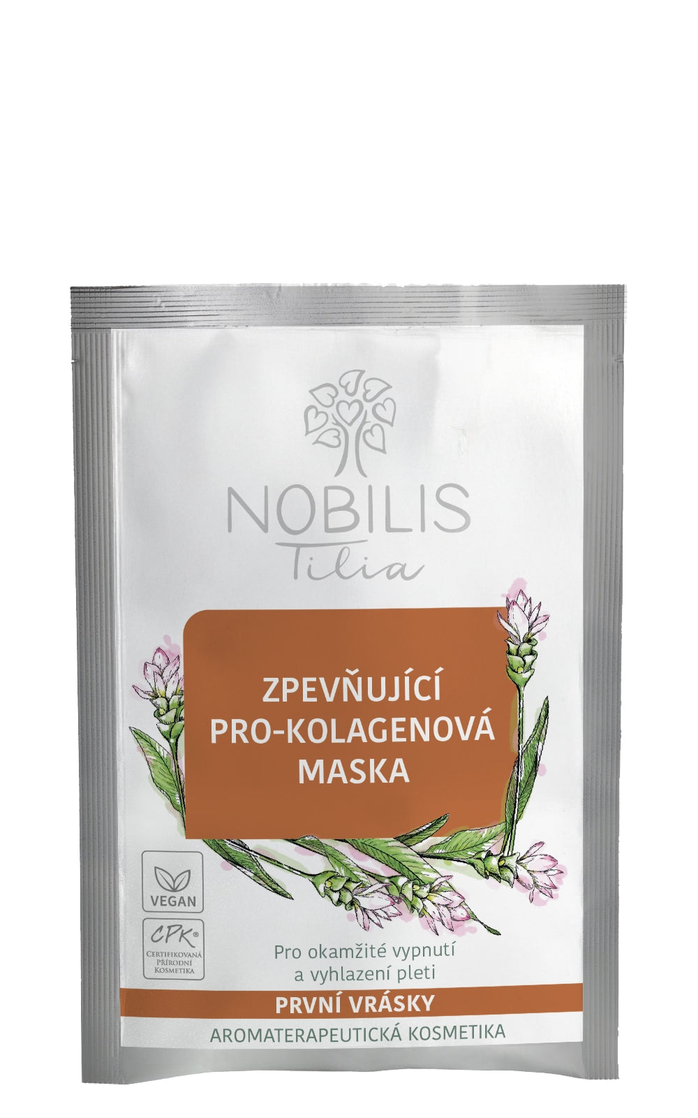 N0632W_Zpevnujicipro-kolagenovamaska_8596654001873 Nobilis Tilia Zpevňující pro-kolagenová maska slupovací (25 g) - vypíná a tonizuje pleť