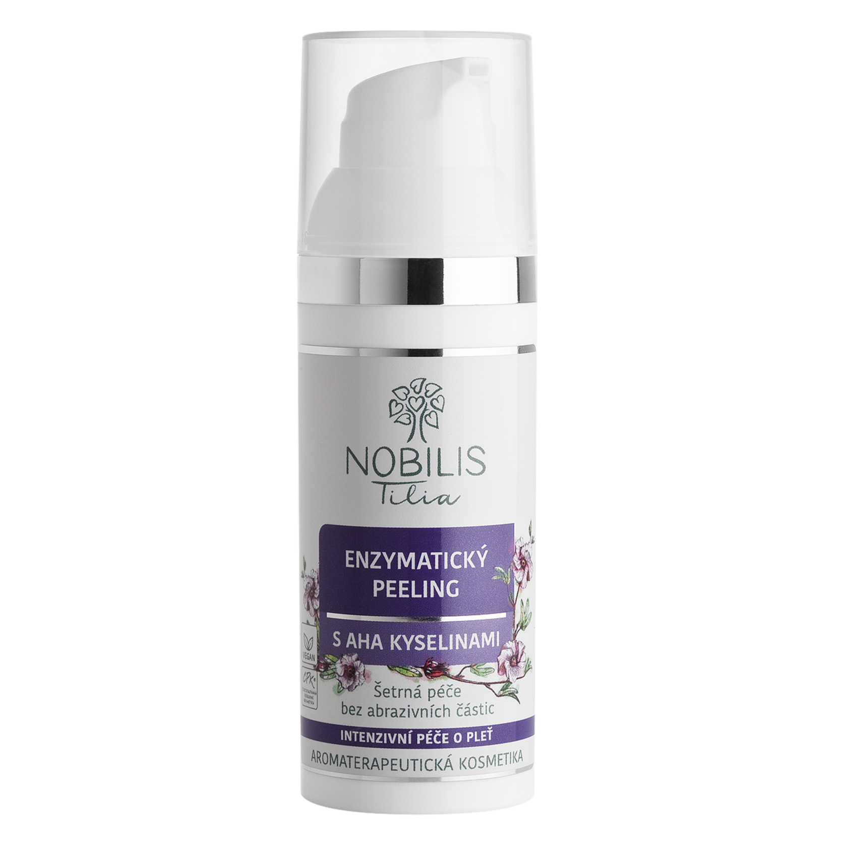 N0633E_EnzymatickypeelingsAHAkyselinami50ml_8596654002603 Nobilis Tilia Enzymatický pleťový peeling s AHA kyselinami (50 ml) - bez drsných abrazivních částic