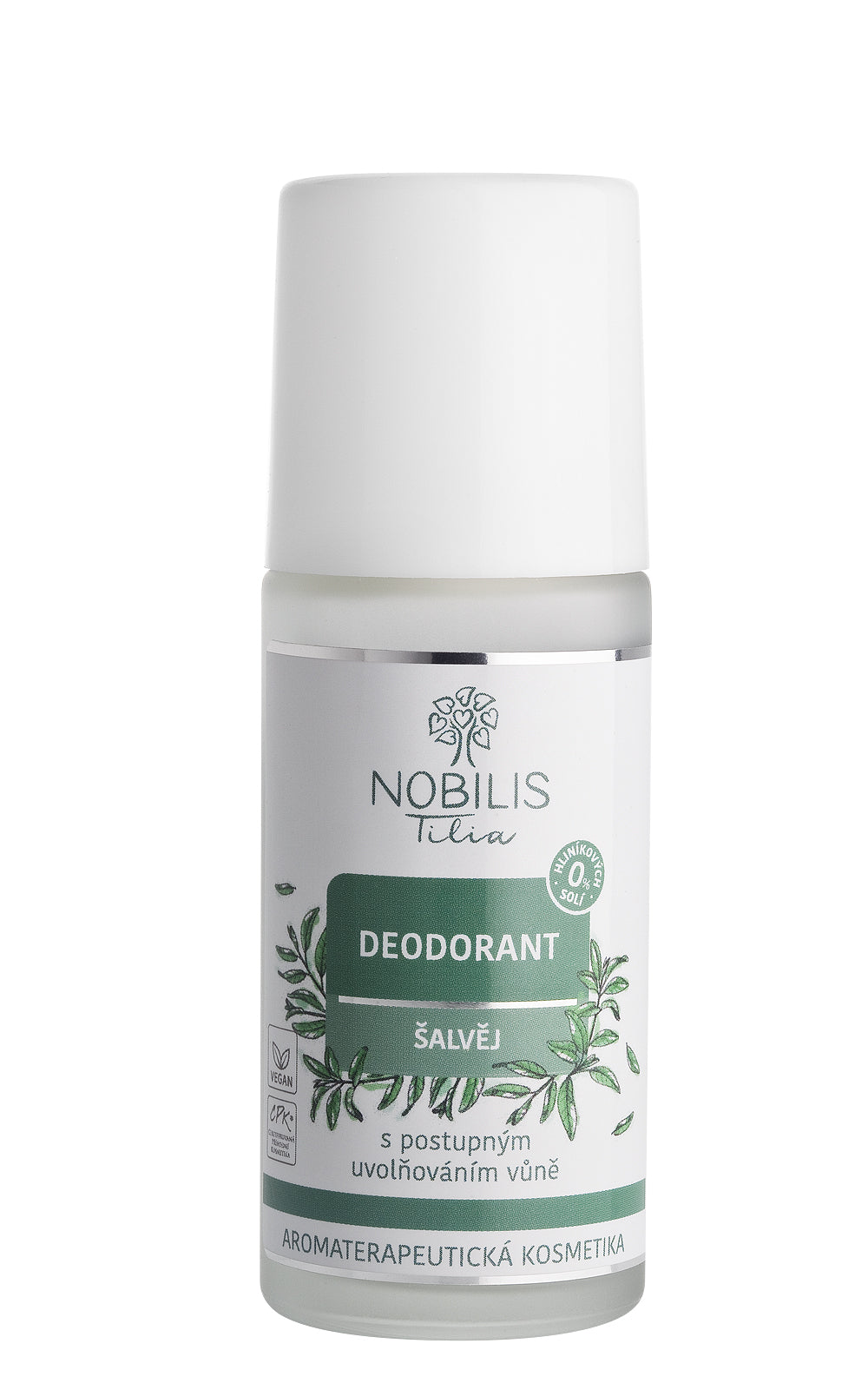 N2102E_Deodorant-Salvej-50-ml_8595100254955 Nobilis Tilia Deodorant roll-on - šalvěj (50 ml) - s unikátním pozvolným účinkem