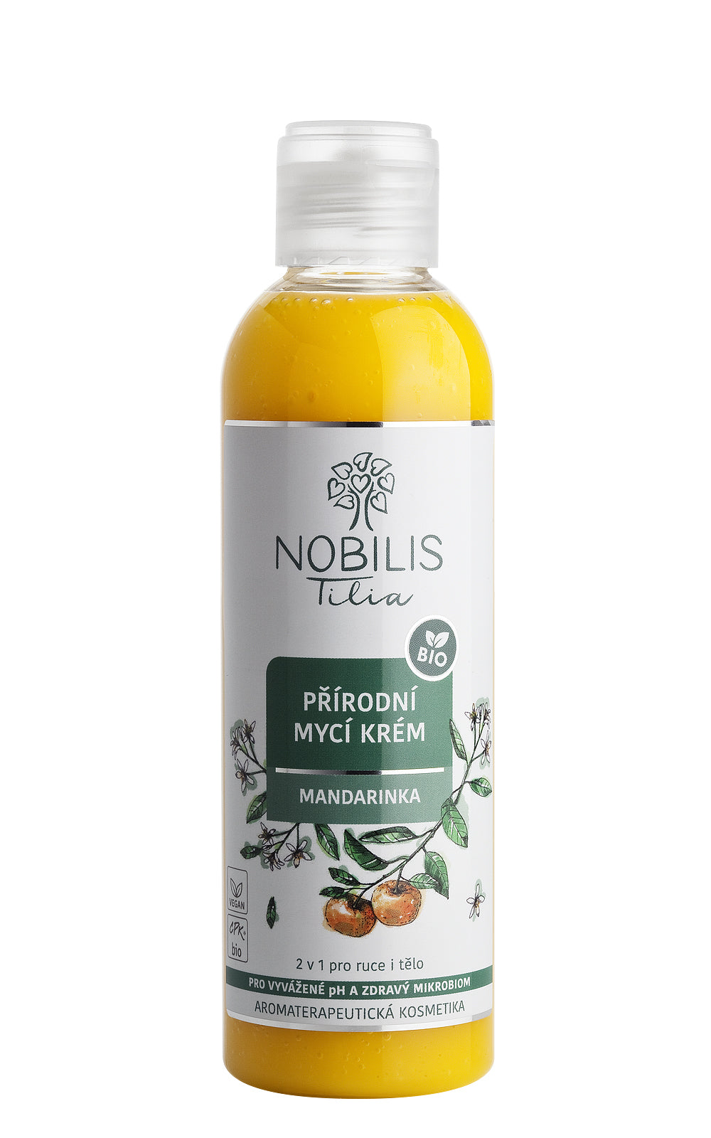 N3112I_Prirodni-myci-krem-200-ml_8595100234902 Nobilis Tilia Mandarinkový mycí krém na ruce i tělo BIO (200 ml)