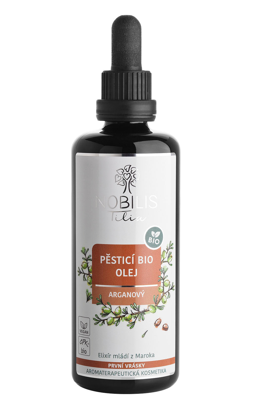 R1101M_PesticiBIOolejarganovy100ml_8596654002498 Nobilis Tilia Pěstící arganový olej BIO (100 ml) - elixír mládí