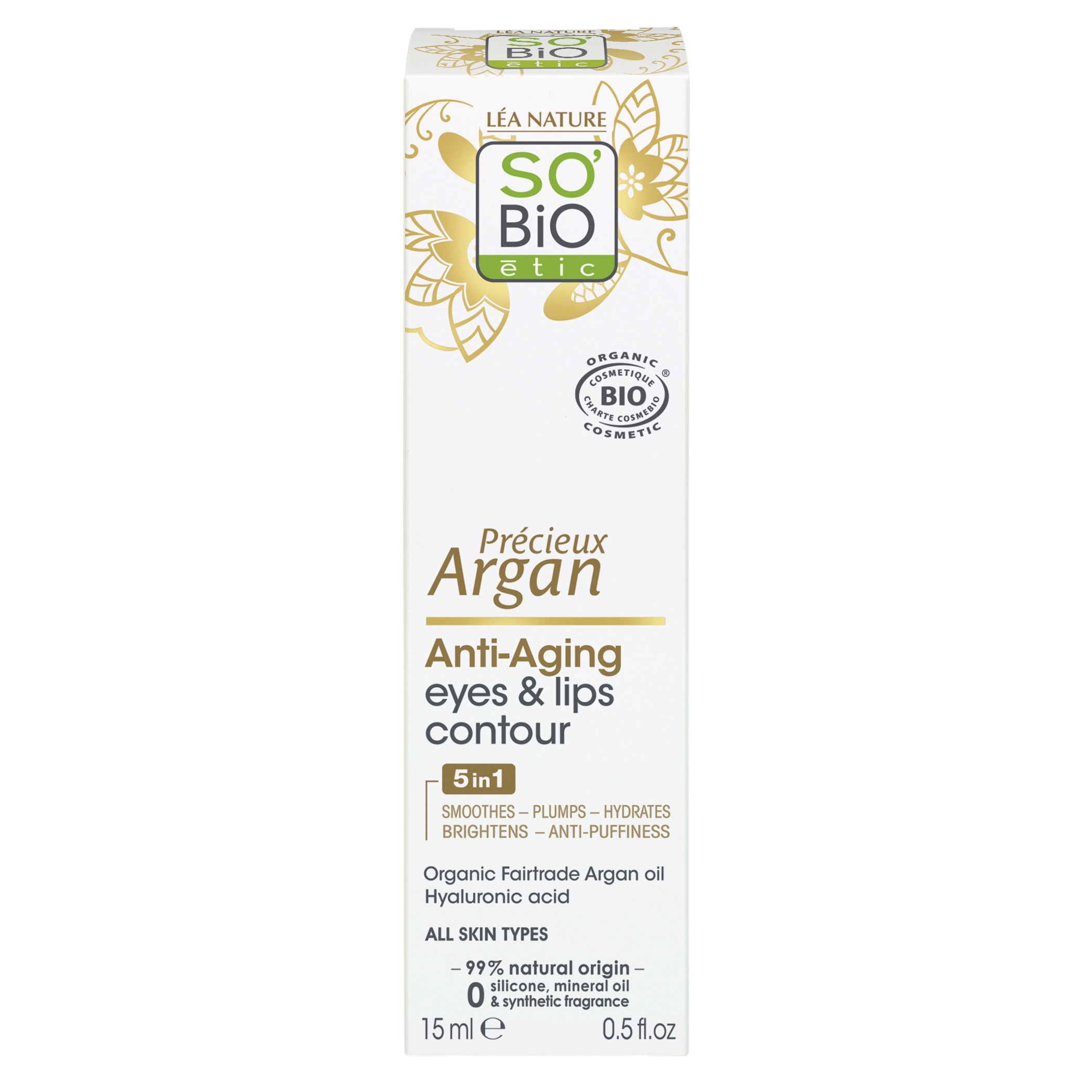 SB_20CDY_20PRECIEUX_20ARGAN_2015MLPRECIEUX_20ARGAN1335548ANGLE_CENTRE7 SO’BiO étic Anti-Age Precieux Argan Krém na okolí očí a rtů BIO (15 ml) - ideální pro zralou pleť