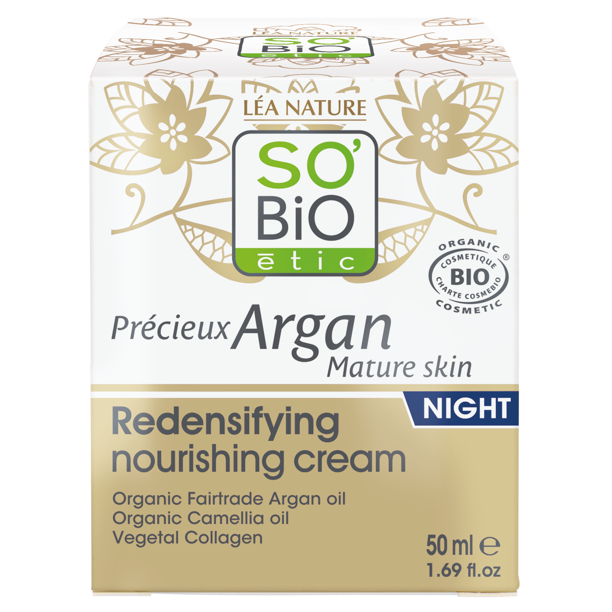 SB_20CREME_20NUTRI_20NUIT_20COE_2050MLPRECIEUX_20ARGAN1339588ANGLE_CENTRE7 SO’BiO étic Anti-age Precieux Krém noční výživný a zpevňující GOLD BIO (50 ml) - ideální pro zralou pleť