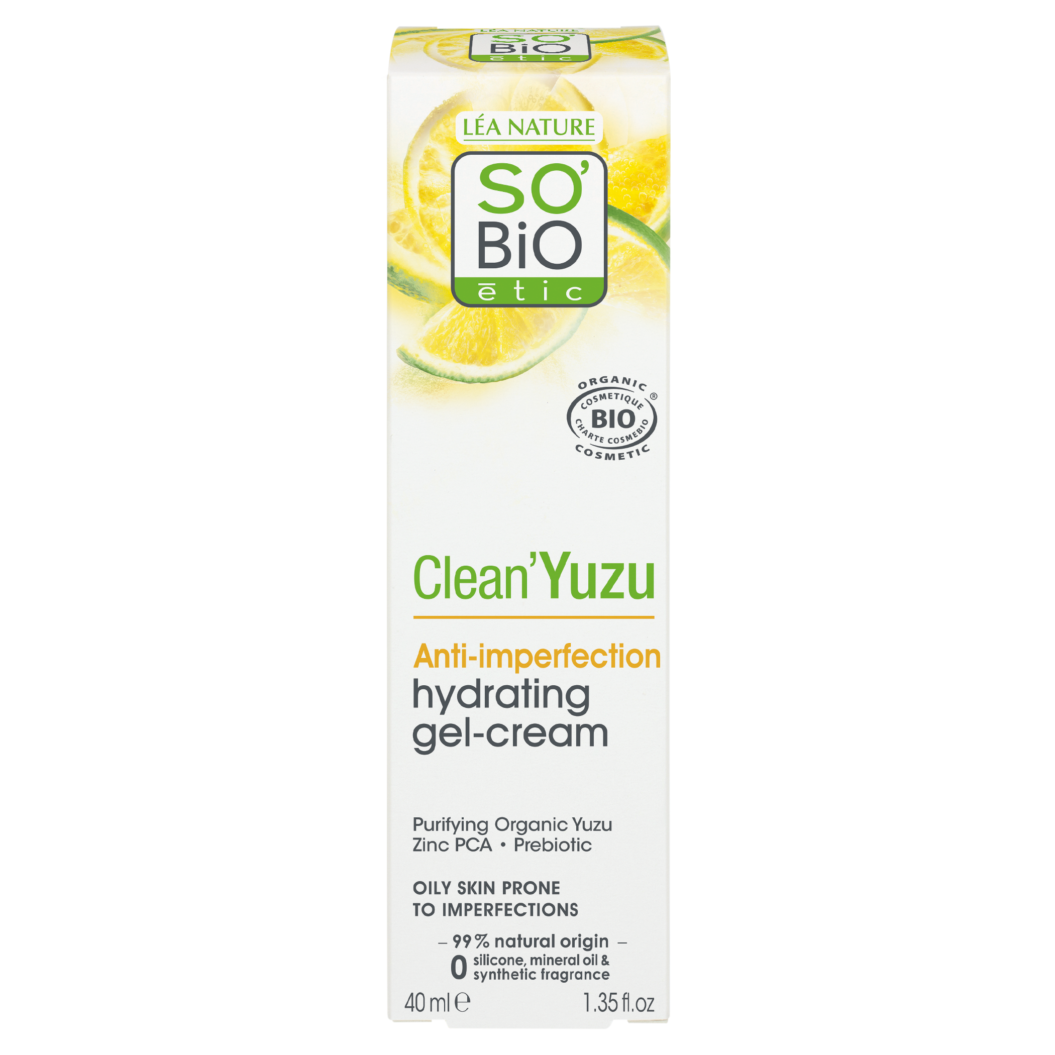 SB_20YUZU_20GEL_20CRM_20ANTI_20IMPRFYUZU1341947ANGLE_CENTRE7 SO’BiO étic Gel-krém pleťový hydratační - Clean Yuzu BIO (40 ml) - ideální pro mastnou pleť