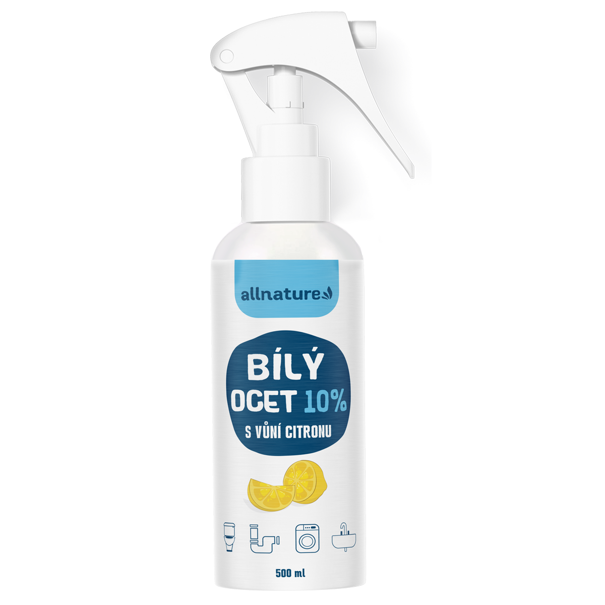 allnature-bily-ocet-sprej-10-s-vuni-citronu-500-ml Allnature Bílý ocet sprej 10% s vůní citrónu (500 ml) - univerzální přírodní čistič