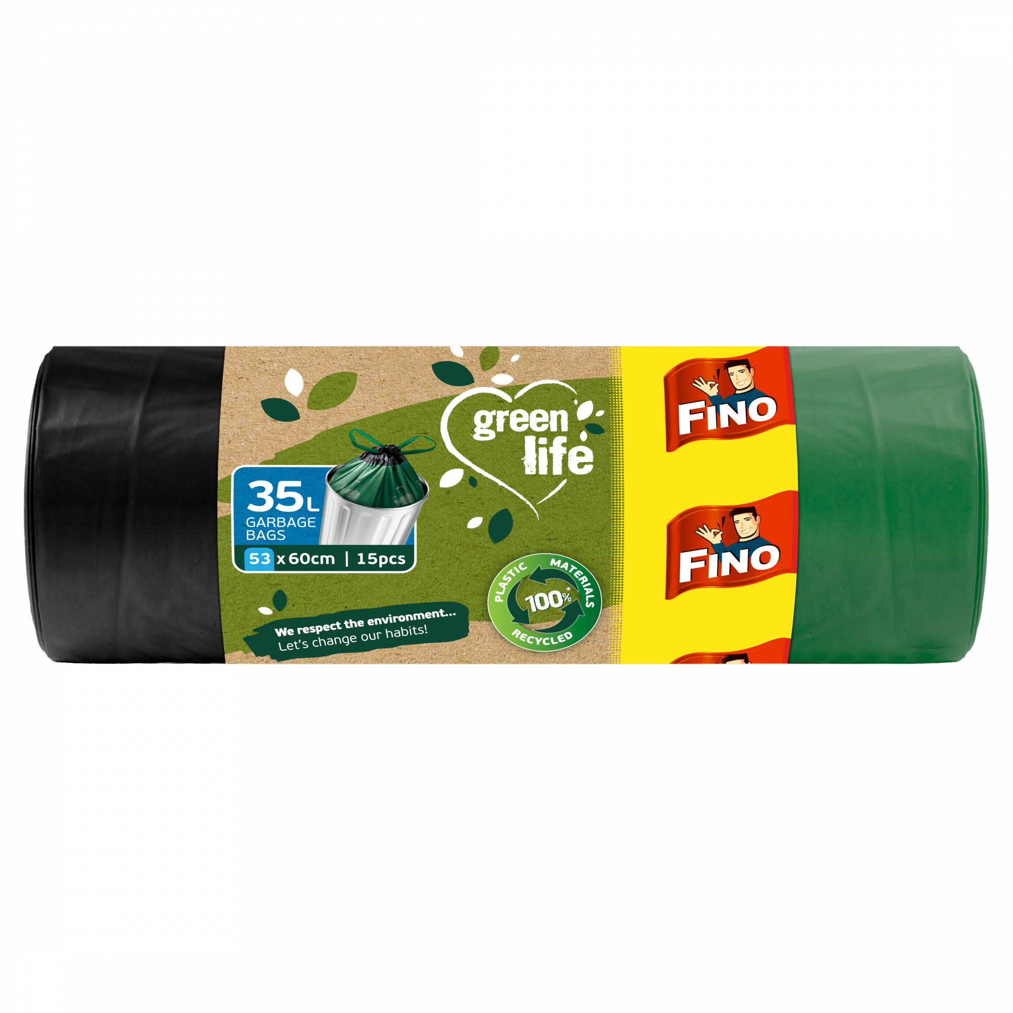 b488794a91573d0c6217749cb9787ac6-8571030957-FINO-GB-GREEN-LIFE-DRAW-TAPE-35L-15P-2 FINO Pytle na odpadky zatahovací Green Life - 35 l (15 ks)