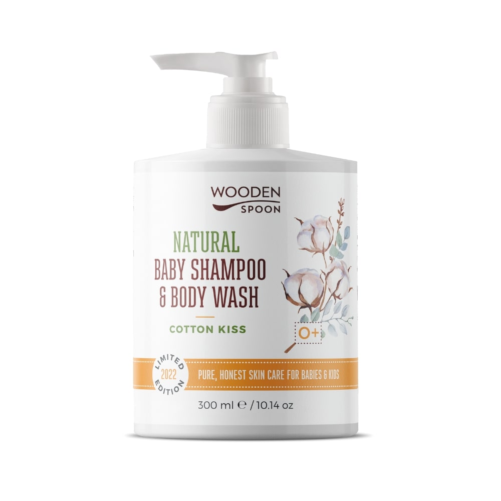 v61f2defbabc9f-detsky-sprchovy-gel-a-sampon-na-vlasy-2v1-cotton-kiss-woodenspoon-300-ml Wooden Spoon Dětský sprchový gel a šampon na vlasy 2v1 Cotton Kiss BIO (300 ml) - zcela přírodní a jemný k dětské pokožce