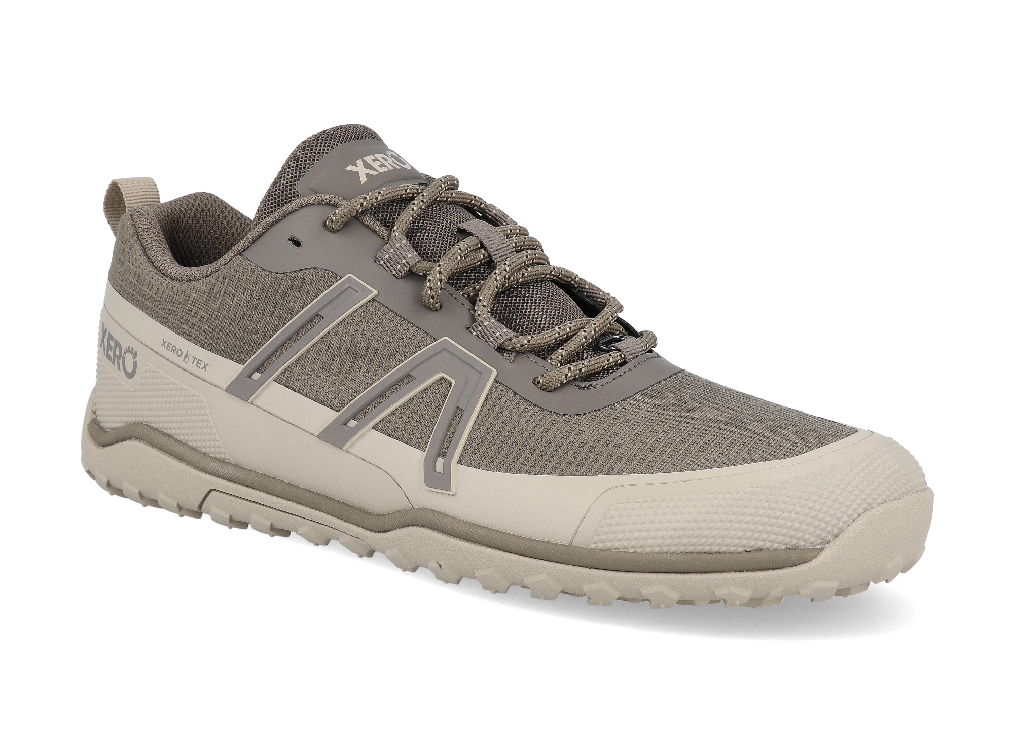 57686_tlxw-mrpc-barefoot-damske-outdoorove-boty-xero-shoes-scrambler-trail-low-wp-morel-pure-cashmere-1 Barefoot dámské outdoorové boty Xero shoes - Scrambler Trail Low WP Morel / Pure Cashmere šedé Velikost: 42, Délka boty: 285, Šířka boty: 98
