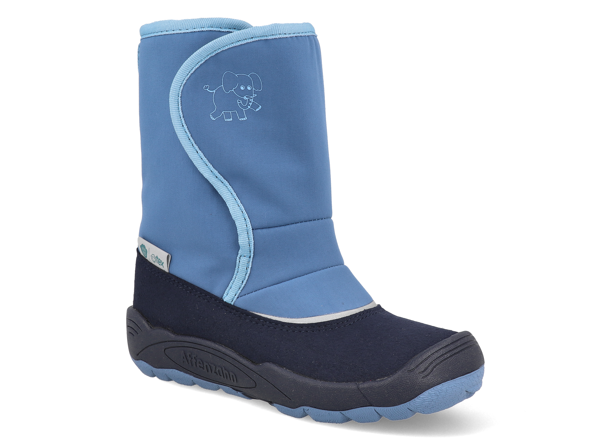 64449_01491-30052-barefoot-detske-snehule-affenzahn-snowboot-vegan-freezy-elephant-1 Barefoot dětské sněhule Affenzahn - Snowboot Vegan Freezy Elephant modré Velikost: 29, Délka boty: 191, Šířka boty: 72