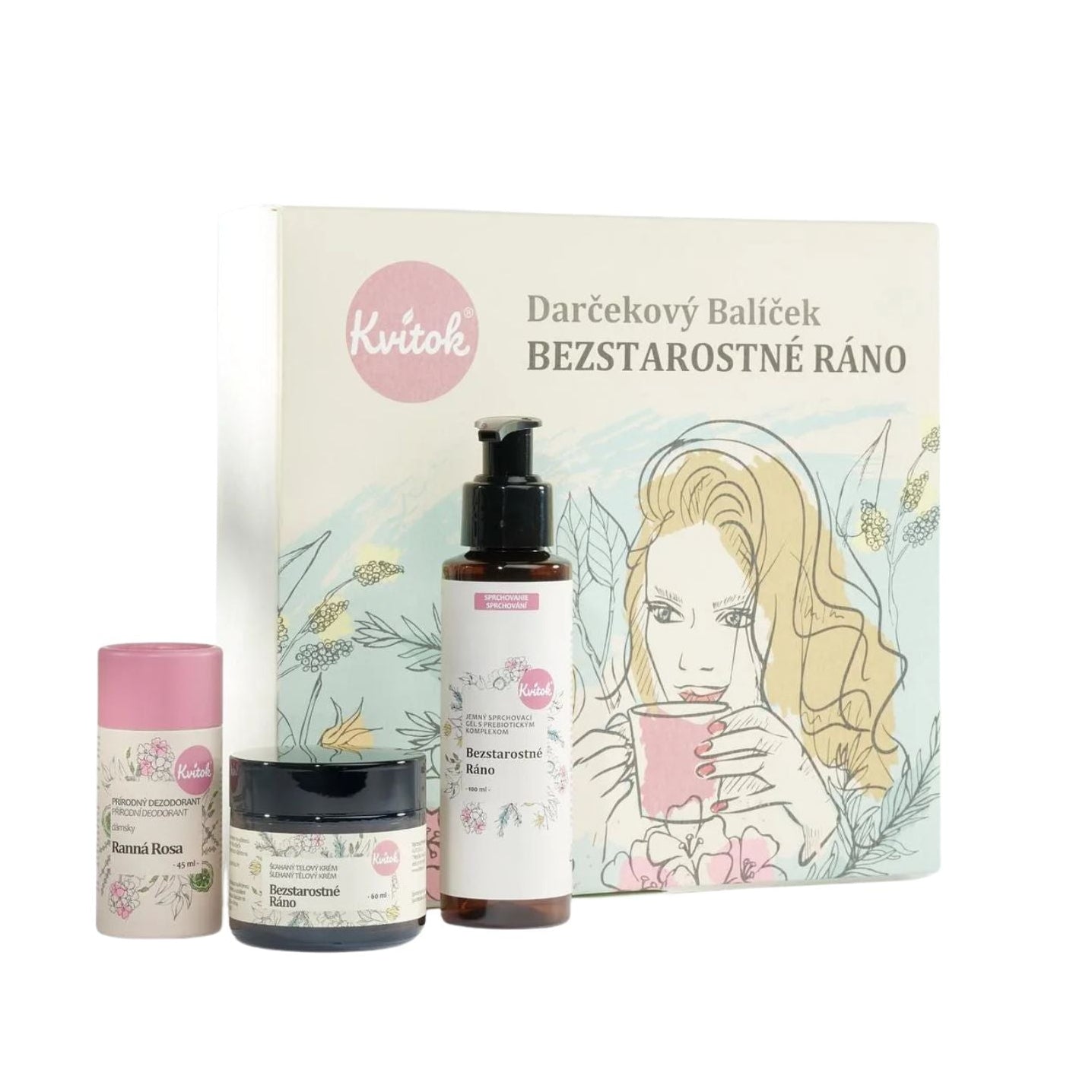 8588006755114_kvitok_sada_bezstarostne_rano_new Kvitok Dárkový kosmetický balíček Bezstarostné ráno - luxusní dárek pro ženu