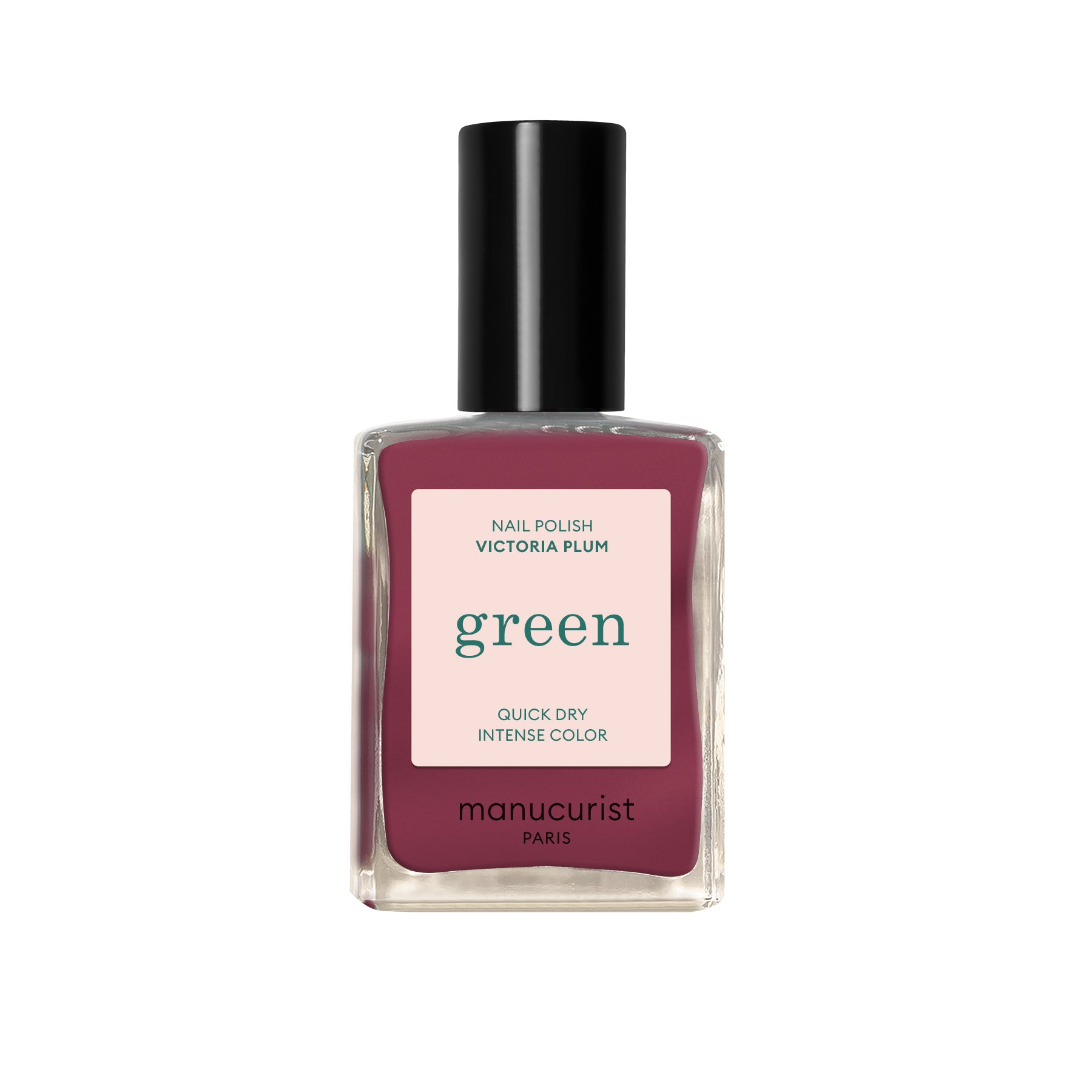 Manucurist_Green_VictoriaPlum_3662263310127_0 Manucurist Green schnoucí lak na nehty - Victoria Plum (15 ml) - tmavorůžový pudrový odstín