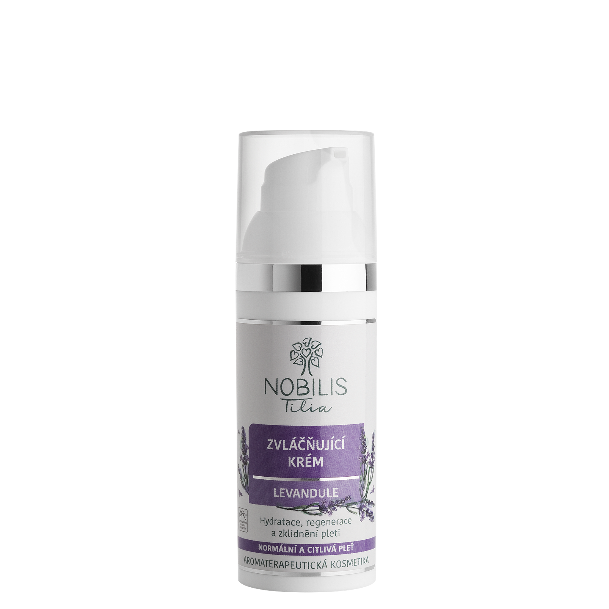N0141E_ZvlacnujicikremLevandule50ml_8596654001538 Nobilis Tilia Zvláčňující krém Levandule (50 ml) - pro smíšenou a citlivou pleť